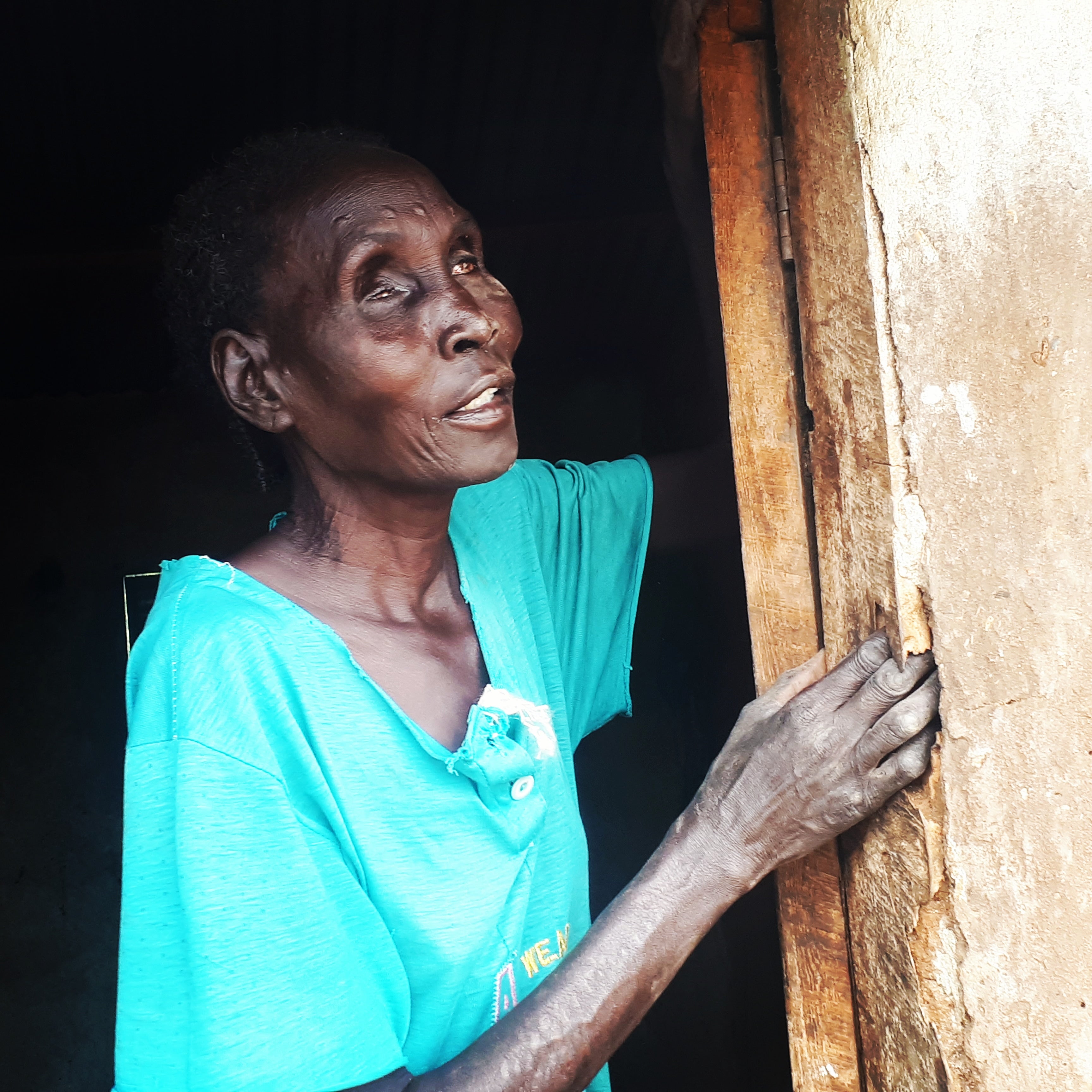 Marlina, who is blind, is a South Sudanese refugee who lives in Bidibidi camp