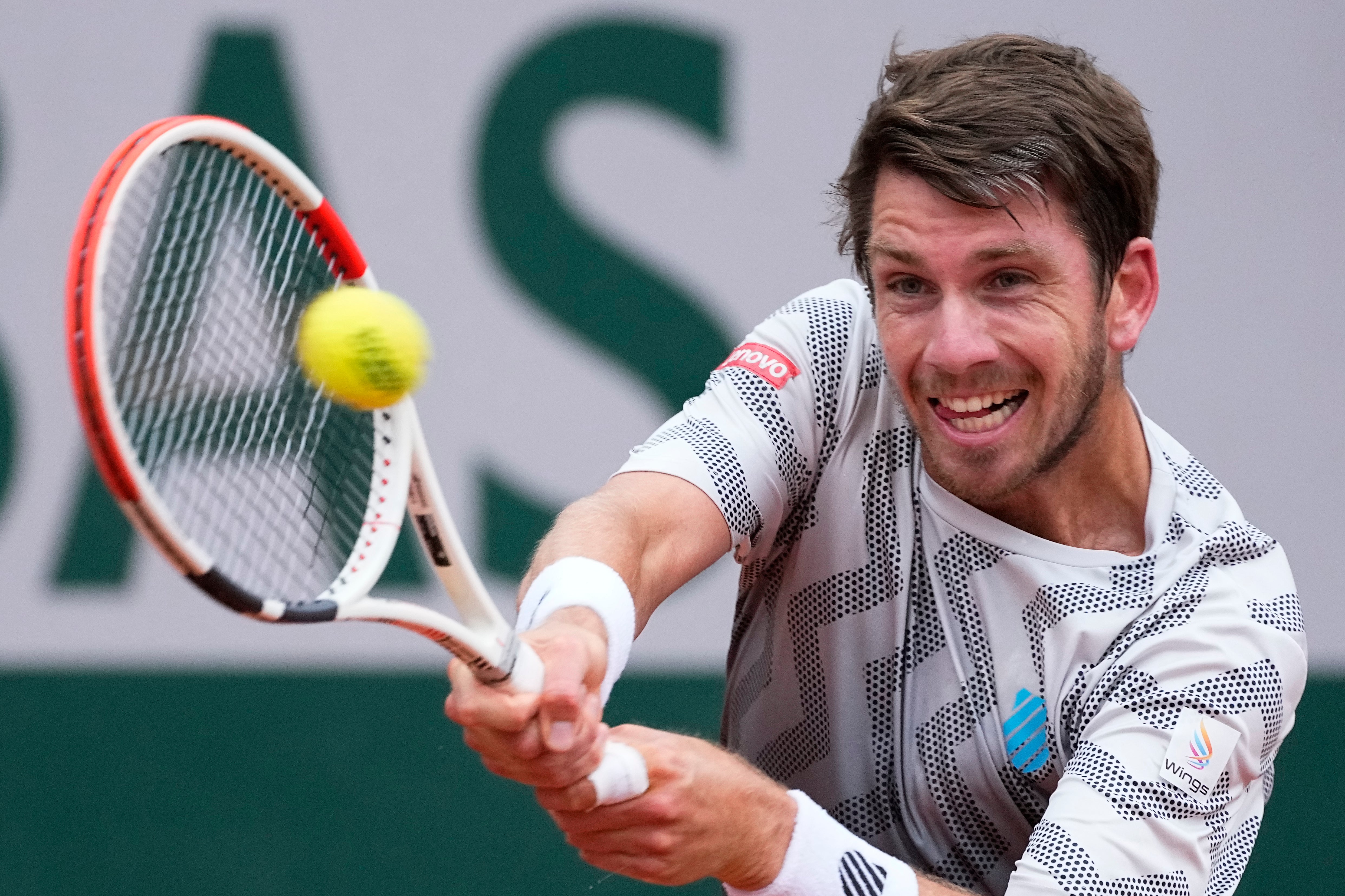 Cameron Norrie in action in Paris