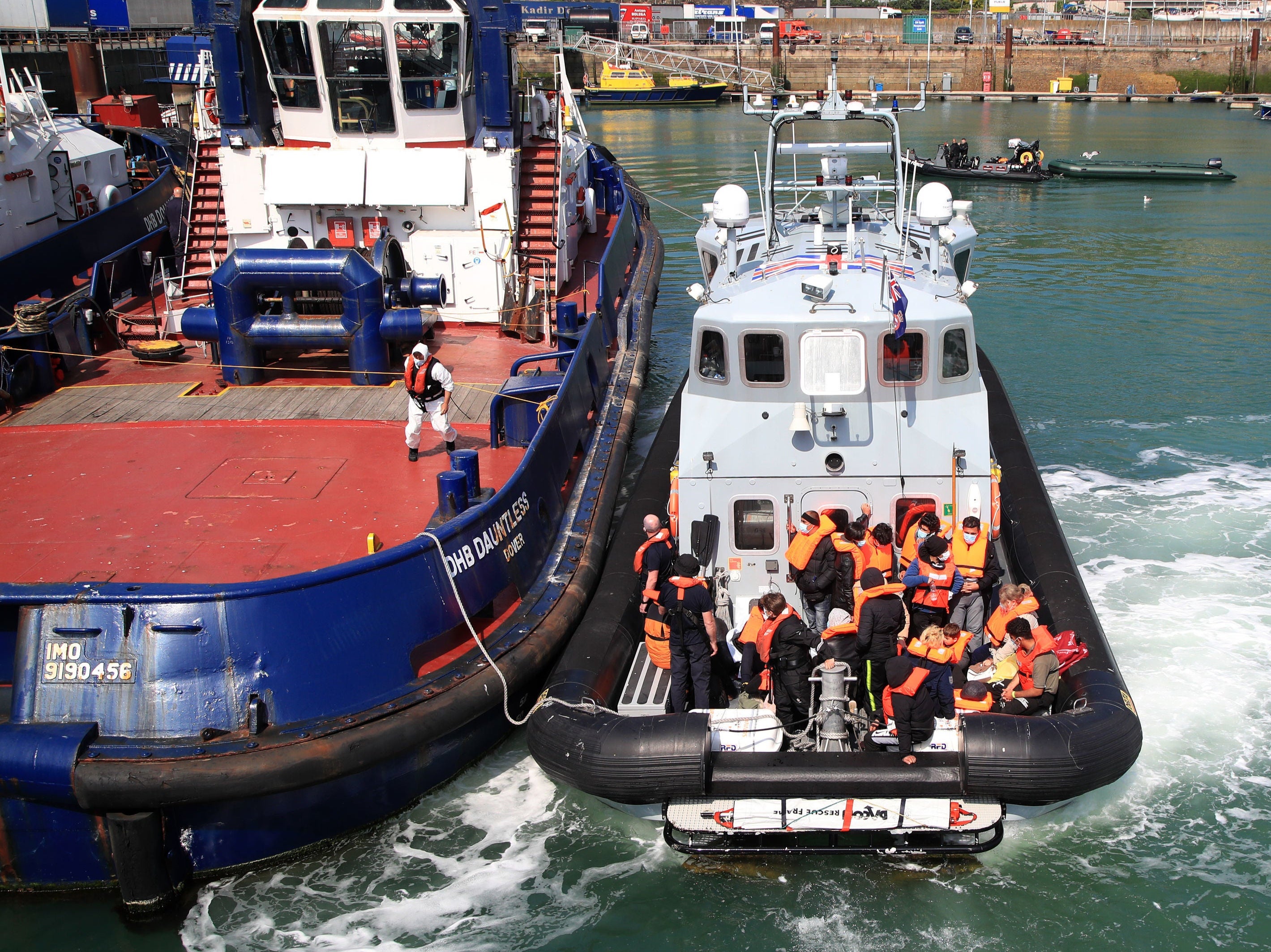 More than 600 people were intercepted in the busy shipping lane in just three days last week