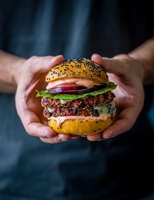 These beet burgers and rolls are perfect for summer grilling