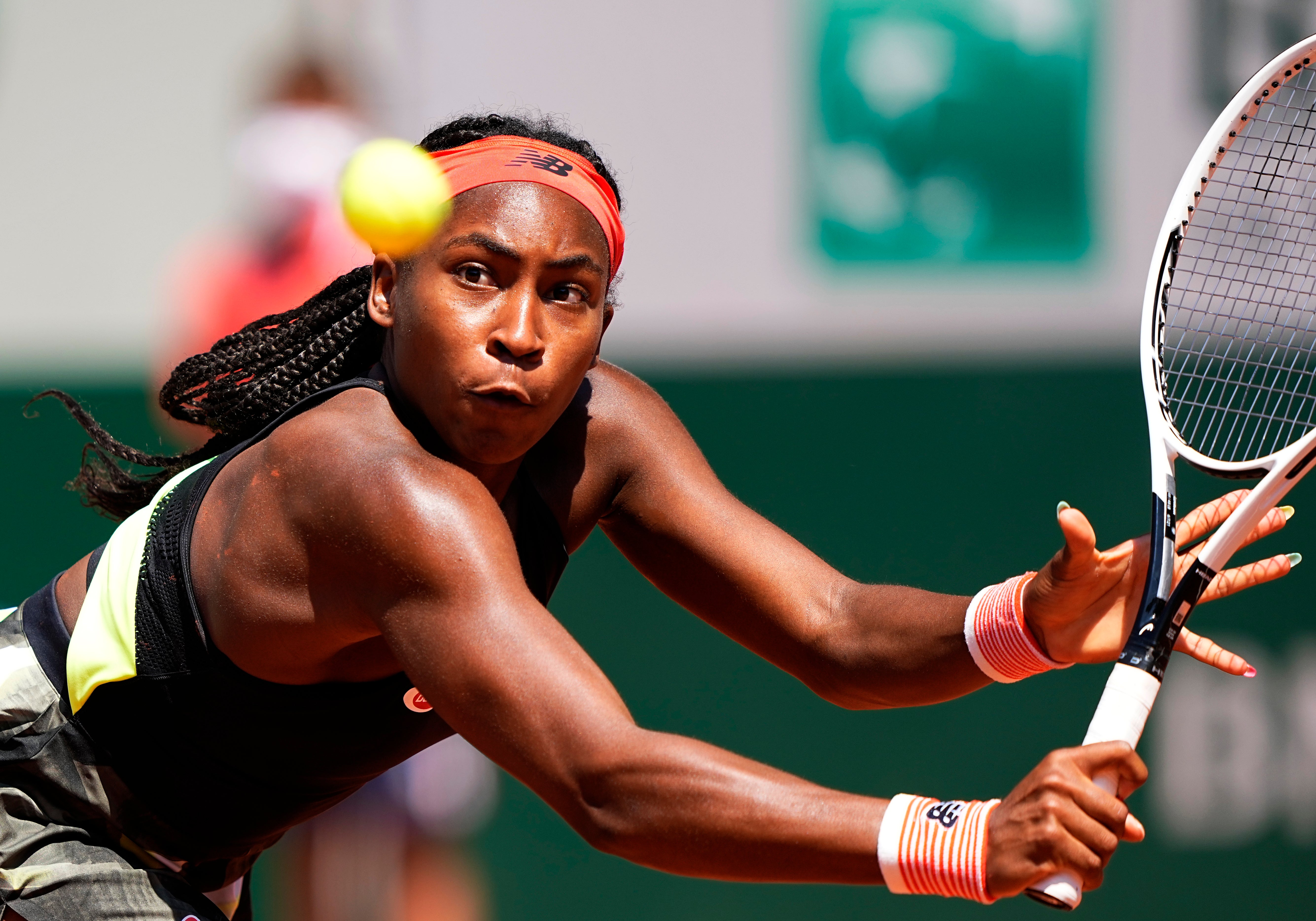 Coco Gauff in action