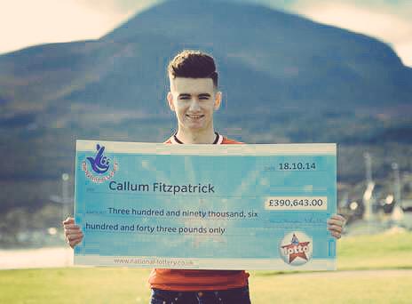 Callum Fitzpatrick was just 16 when he won the lottery