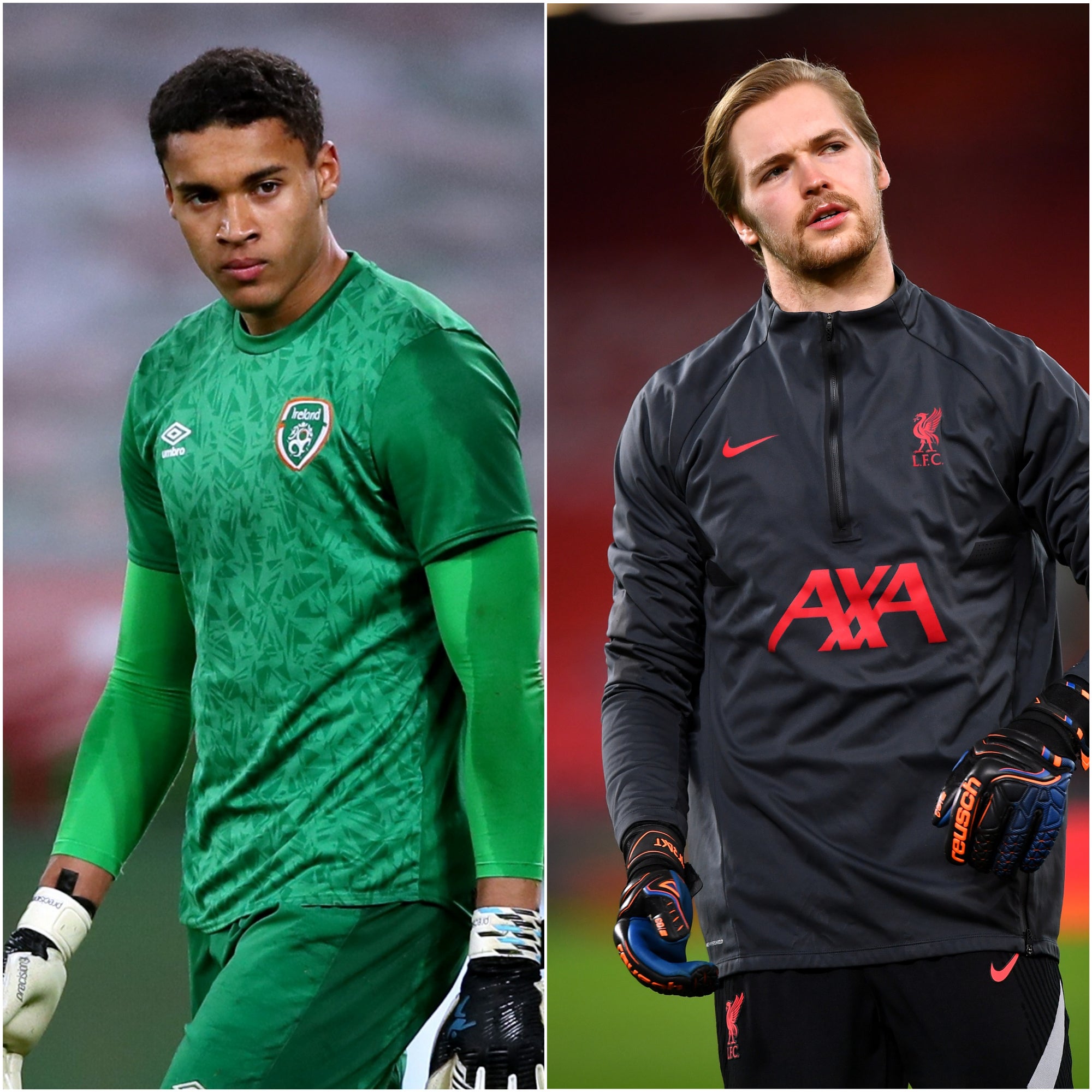 Gavin Bazunu (left) and Caoimhin Kelleher are rivals for the Republic of Ireland goalkeeper's shirt