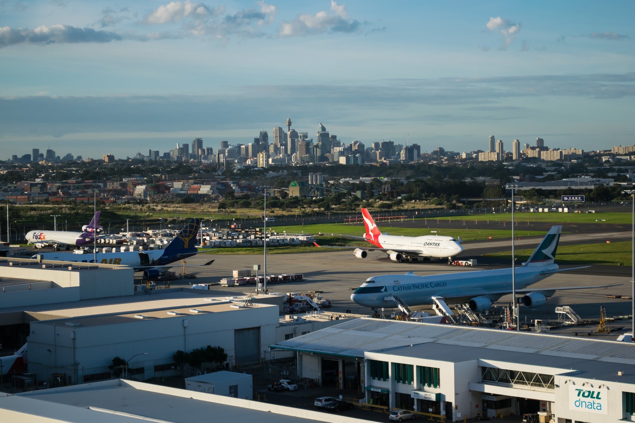 The rooftop prank was nearby Sydney airport