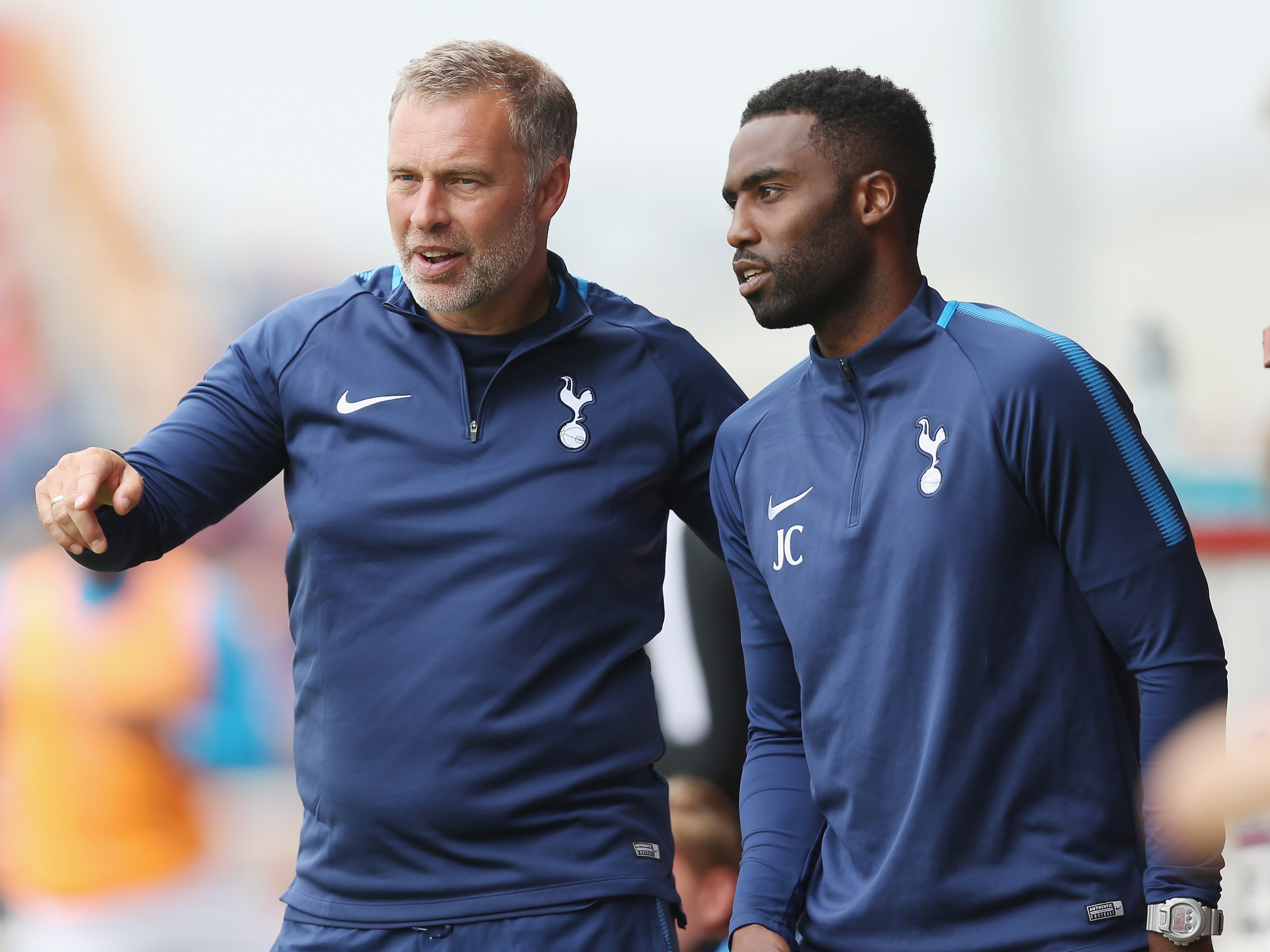 Justin Cochrane (right) made his reputation at Tottenham Hotspur