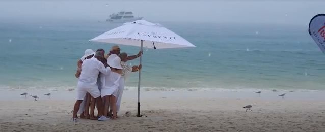 The storm hit the beach 10 minutes into the lunch