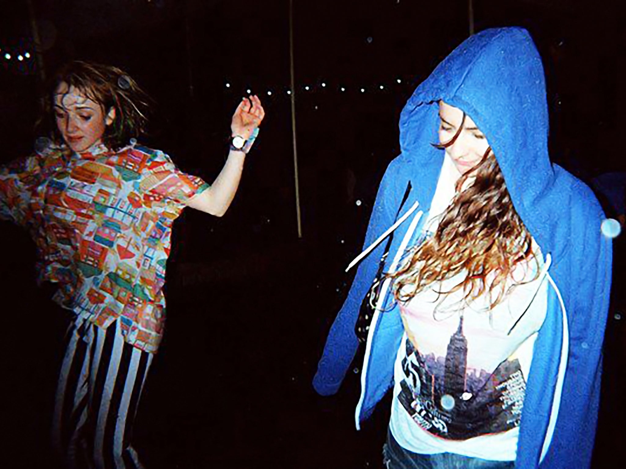 Alexandra Pollard (right) at her first V Festival in 2009