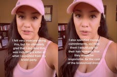 Bride reveals ‘transparency letter’ she gave to her bridesmaids detailing costs and time commitments of role