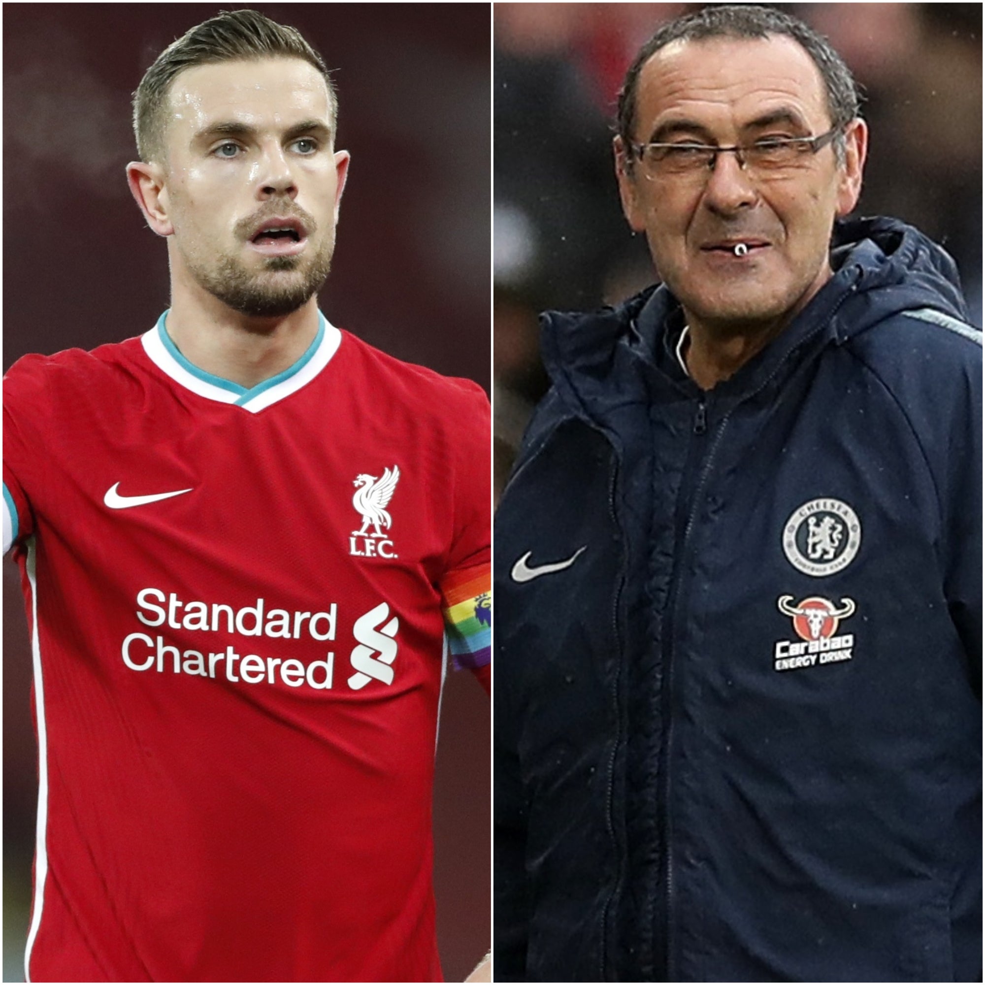 Jordan Henderson and Maurizio Sarri