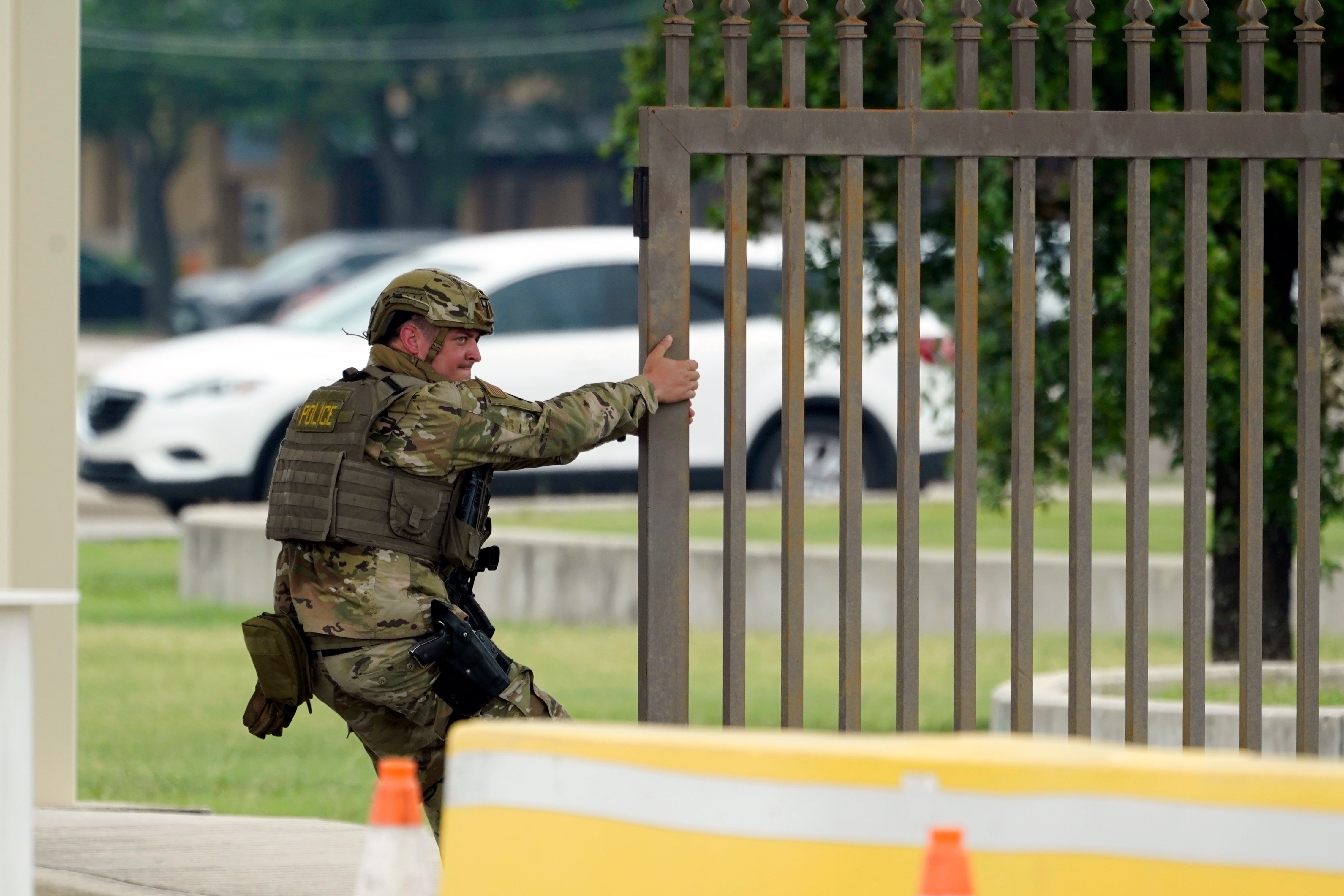 APTOPIX Military Base Lockdown