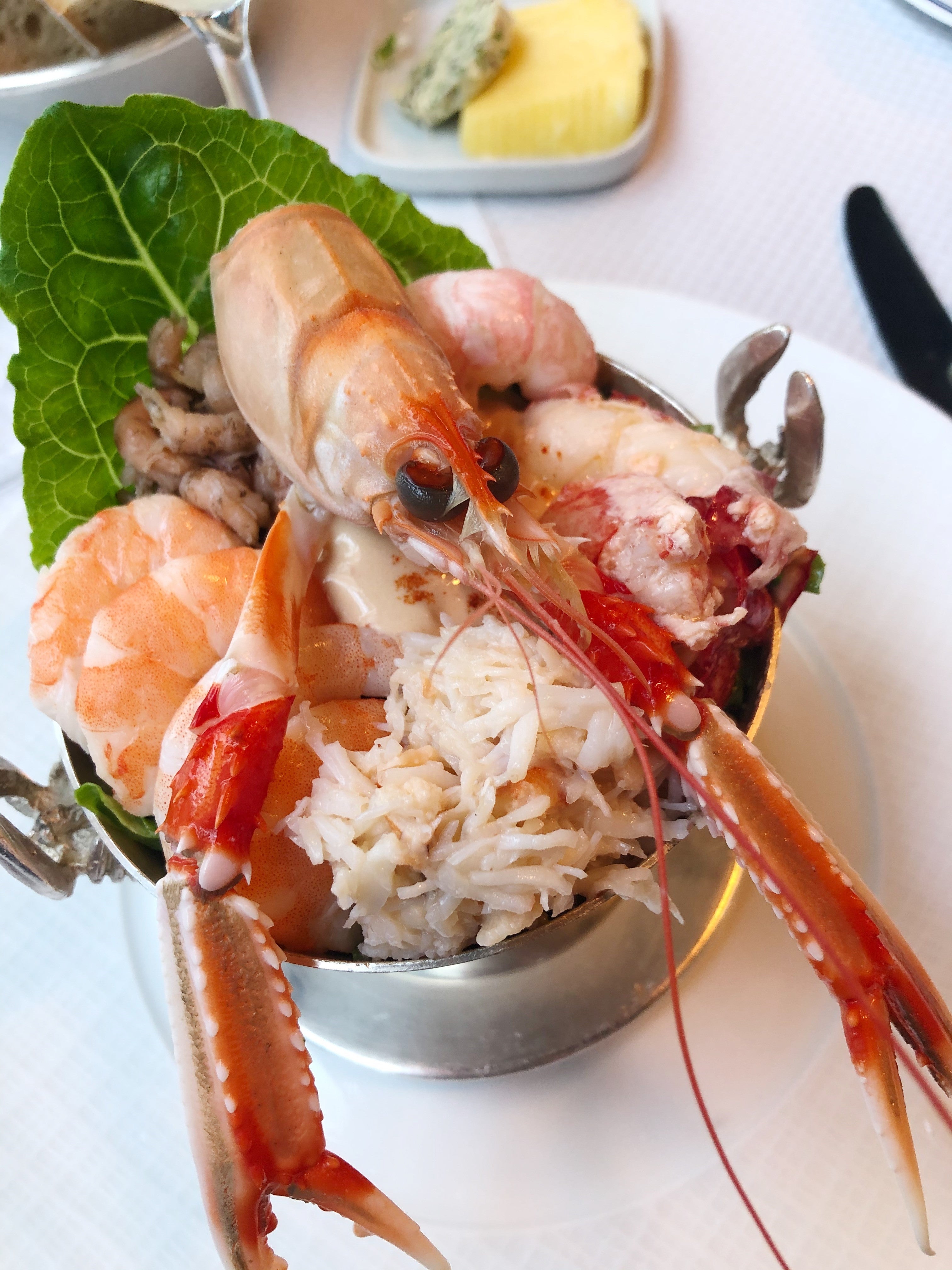 An elevated take on the famed prawn cocktail that was supremely fitting for the surroundings