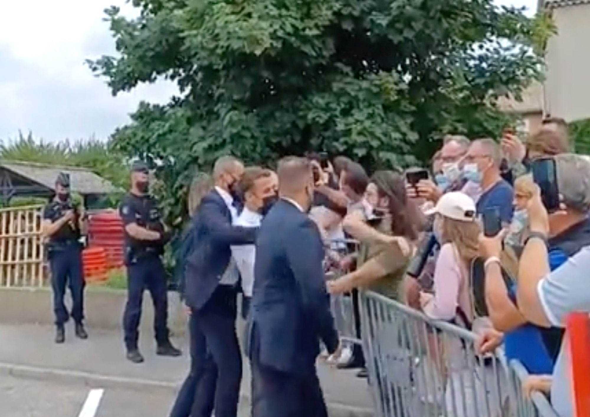 France Macron Slapped