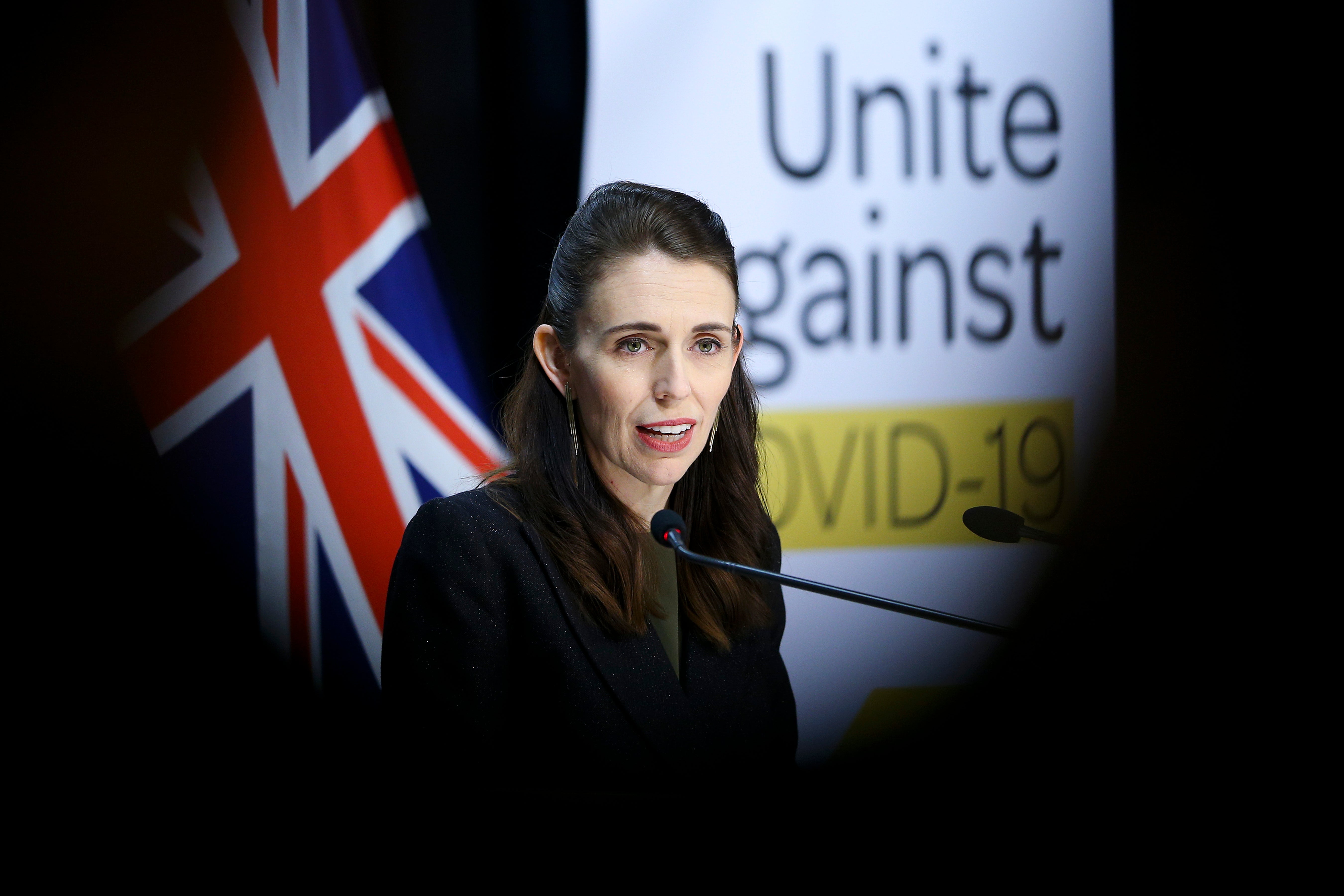 New Zealand prime minister Jacinda Ardern during a press conference in parliament in 2020