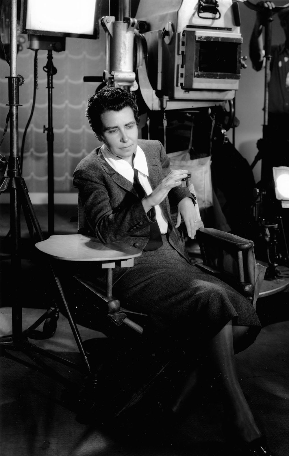 Running the show: Dorothy Arzner photographed on one of her film sets in the 1930s