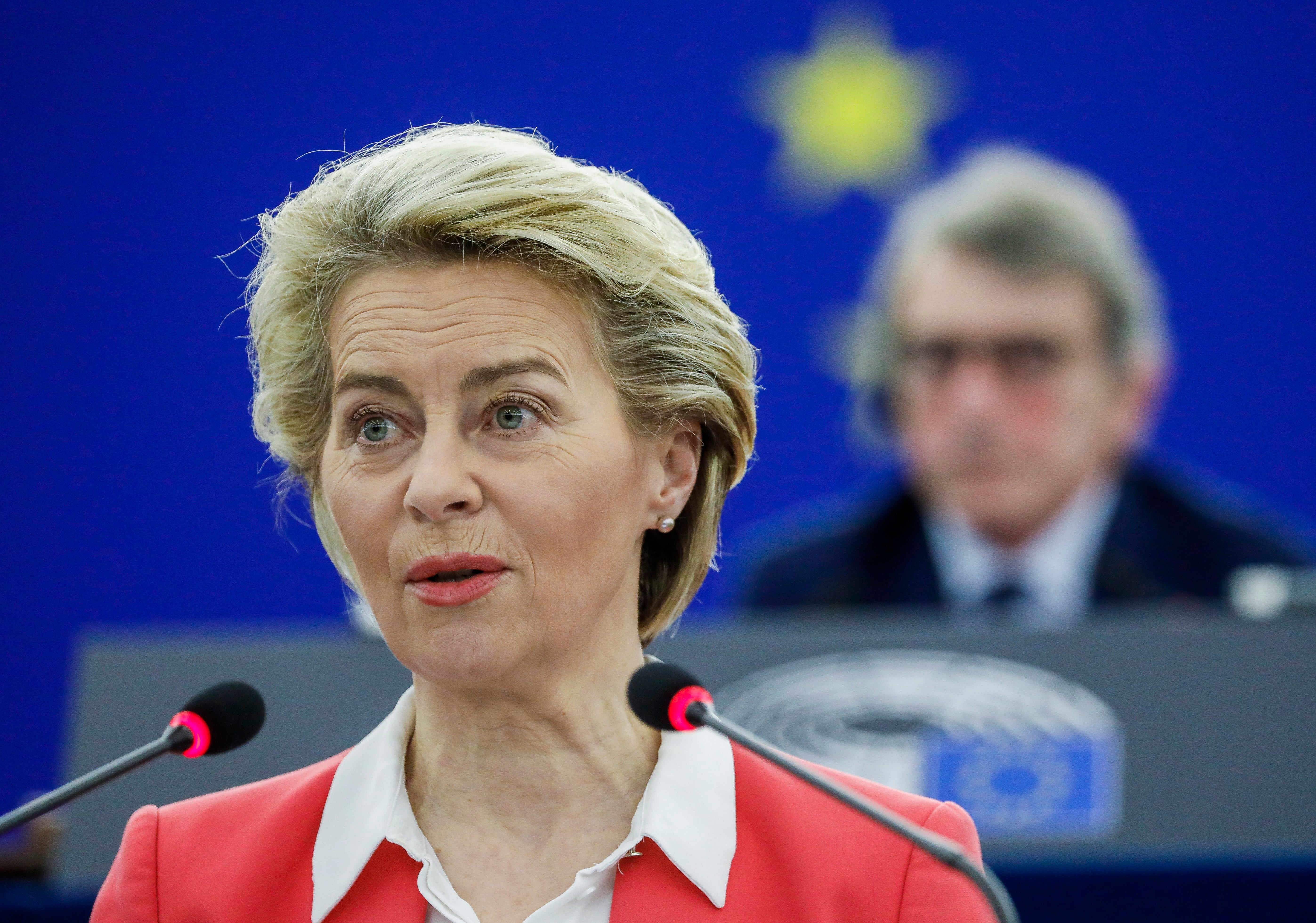 European Commission President Ursula von der Leyen during a plenary session at the European Parliament in Strasbourg, France, 9 June 2021