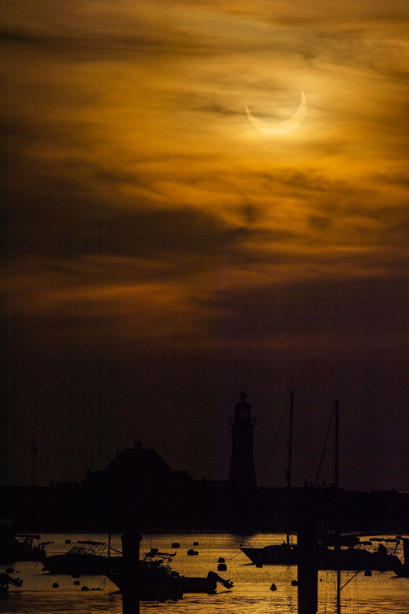 Sun rise over Scituate Light, Scituate, Massachusetts