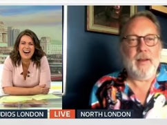 Susanna Reid and comedian Vic Reeves laugh as Jools Holland fails to turn up to ‘GMB’ interview