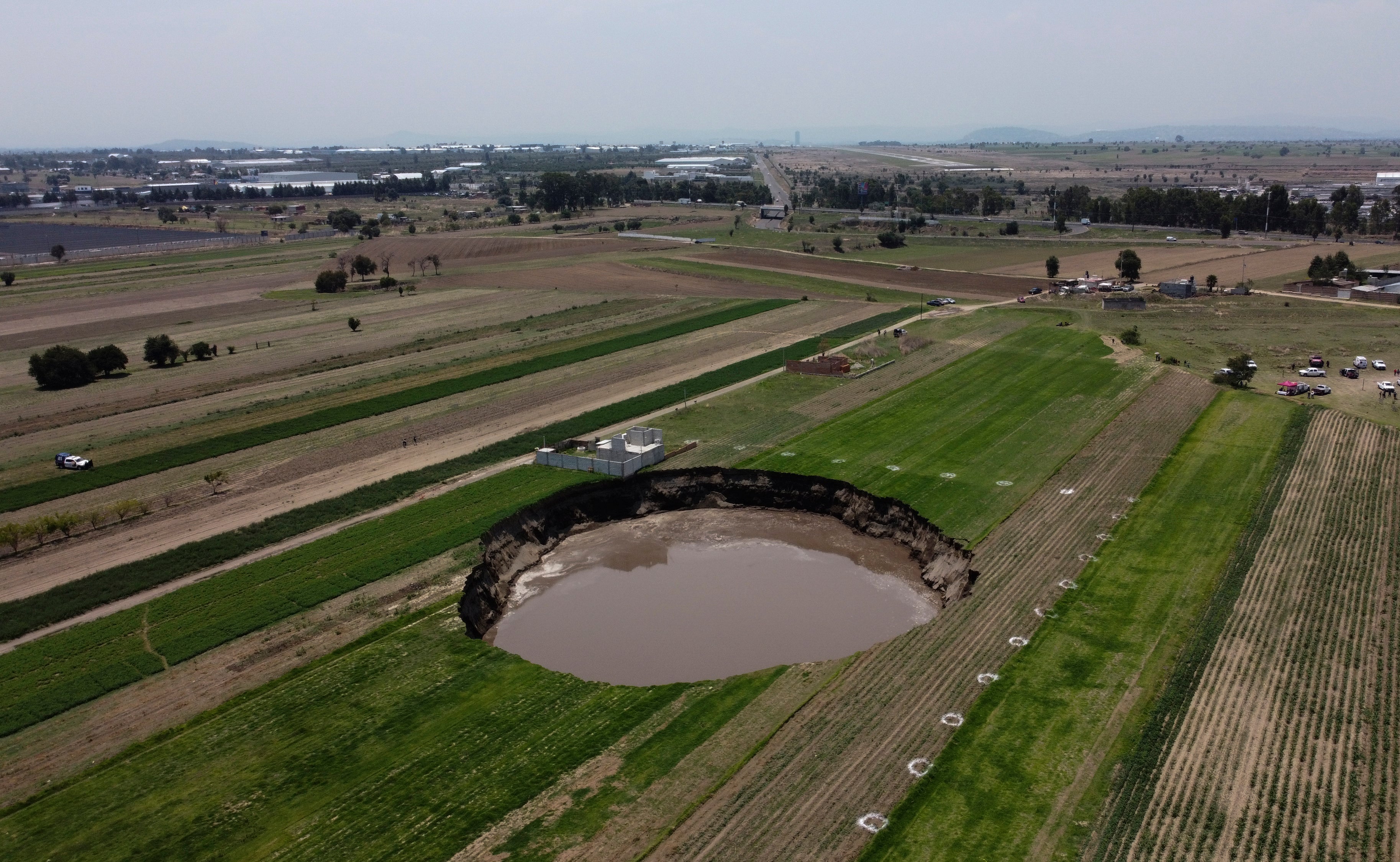 APTOPIX Mexico Sinkhole