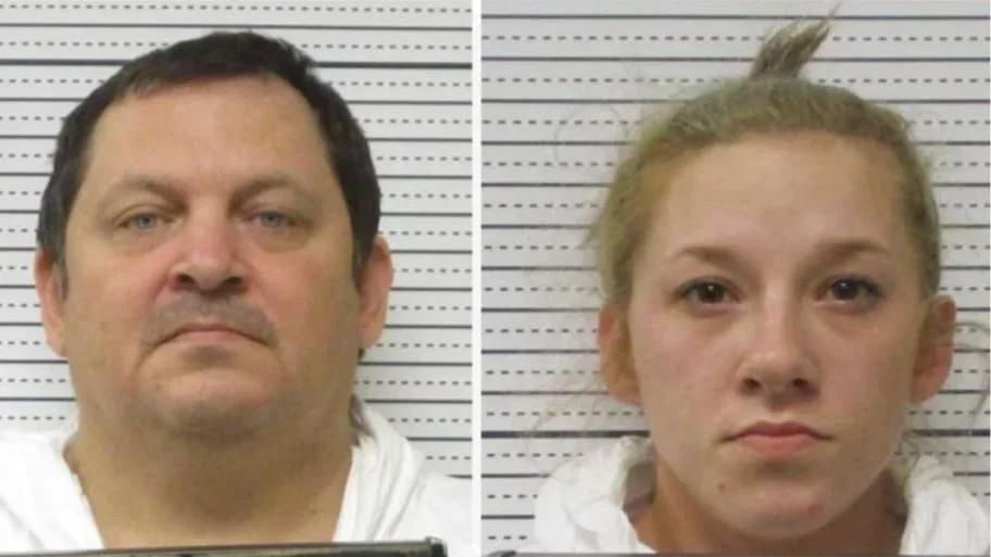 Aubrey Trail and Bailey Boswell in their arrest photos