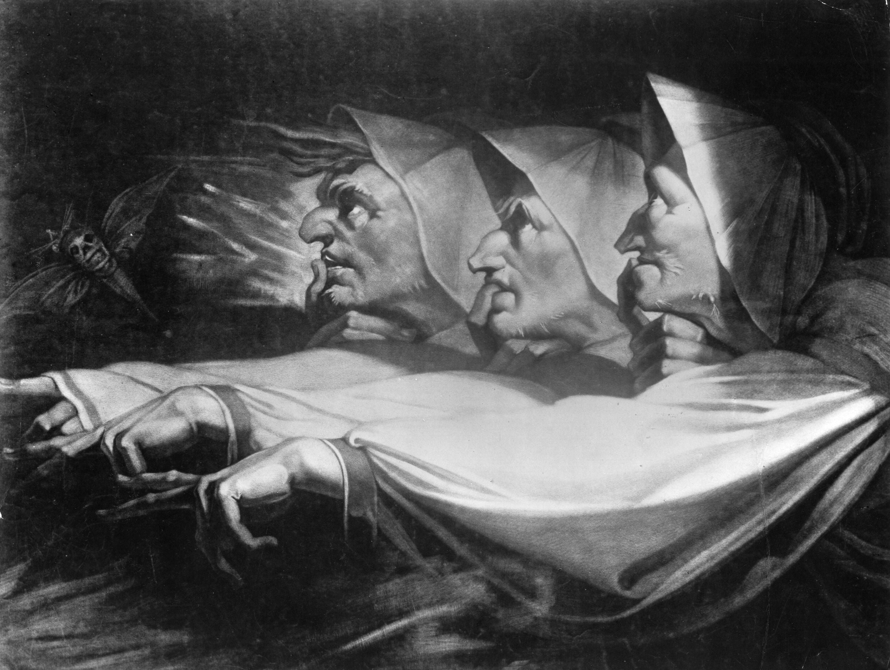 In Macbeth , the three ‘weird sisters’ would enter and exit stage left