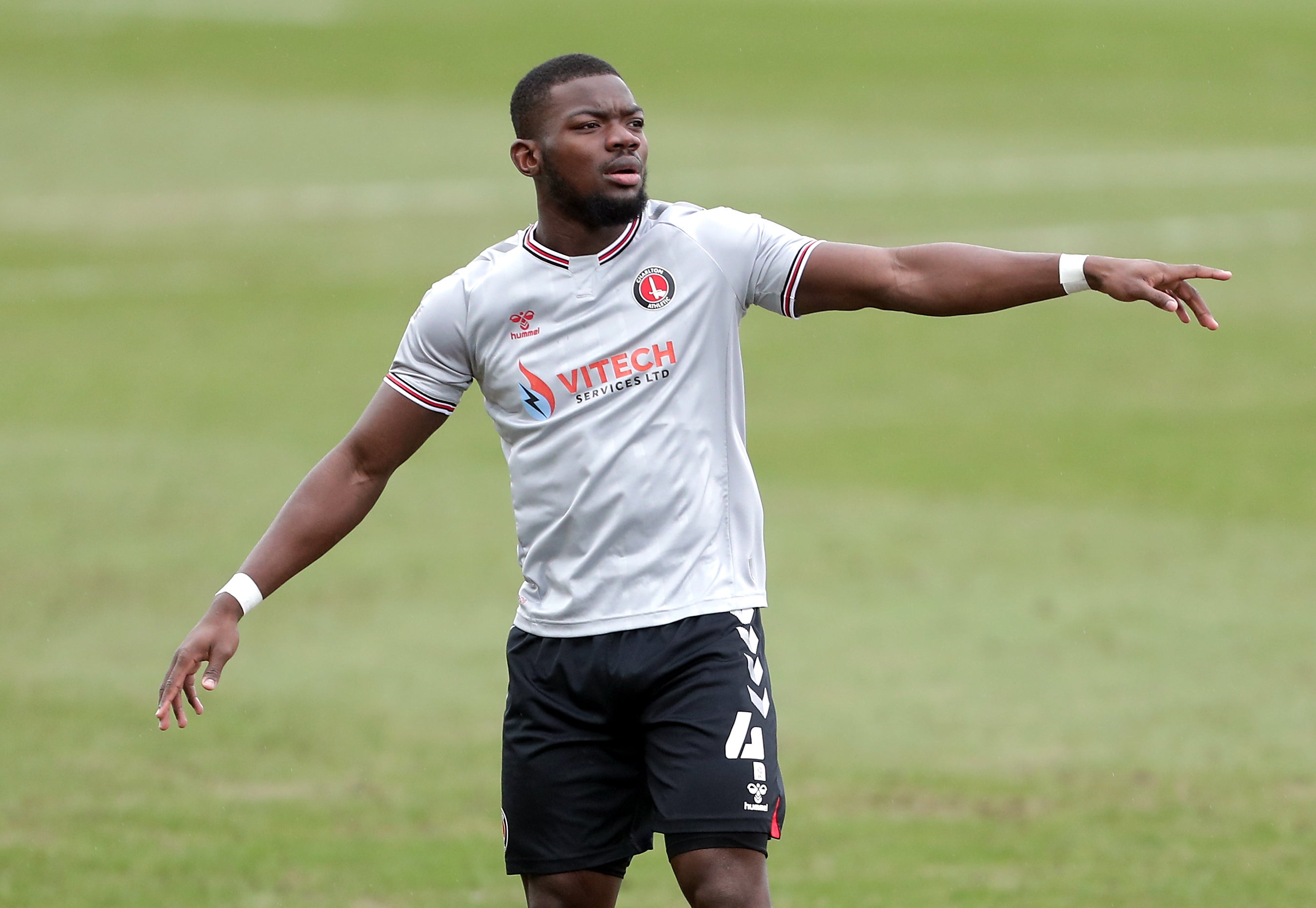 Deji Oshilaja in action for Charlton