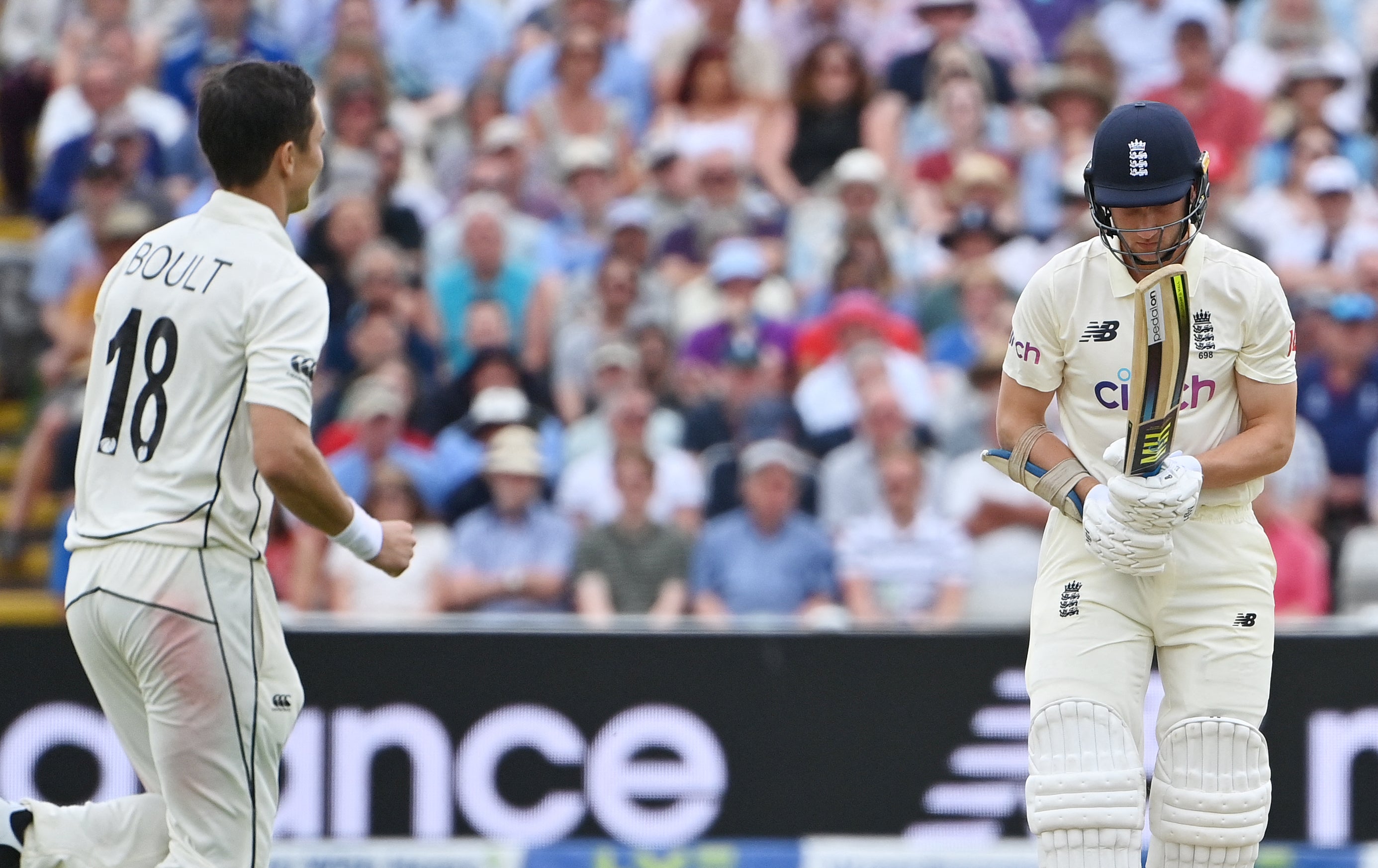 James Bracey after being removed for a golden duck