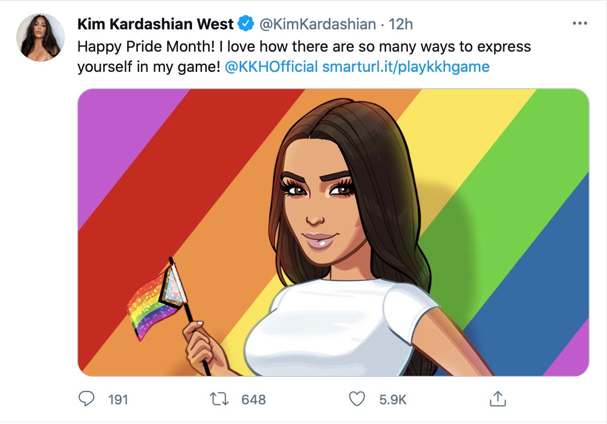 Kim Kardashian’s ‘shameless’ Pride Month tweet