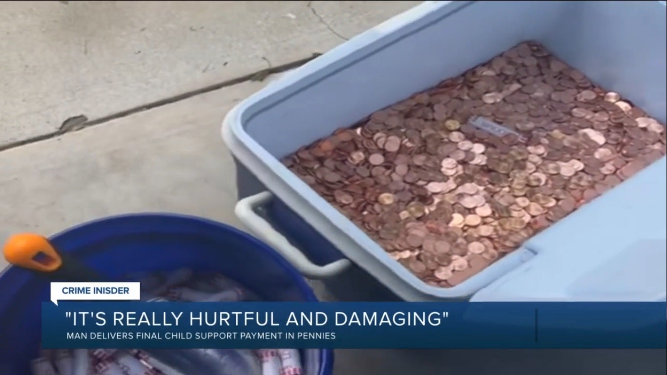 The family in Richmond neighbourhood scooped up the 80,000 pennies by using a shovel with the help of friends