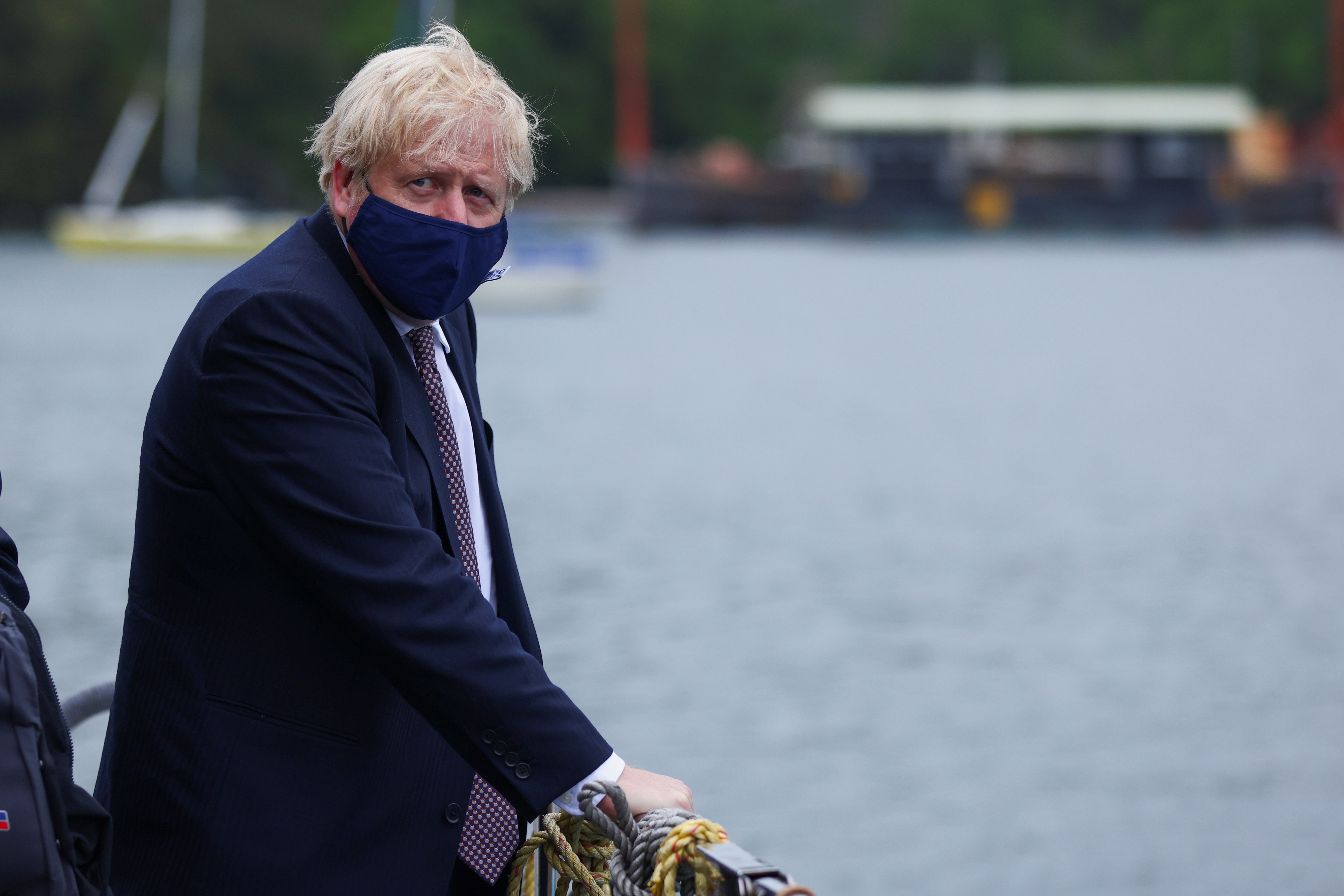 Prime Minister Boris Johnson at the G7 summit in Cornwall