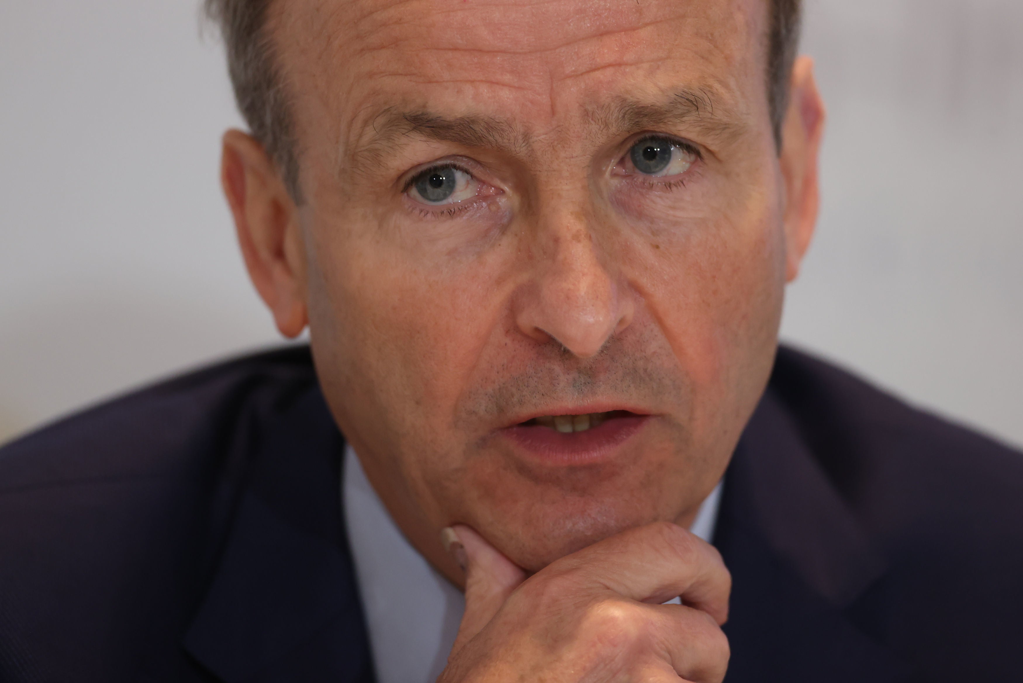 Taoiseach Micheál Martin during a press conference after the British Irish Council summit