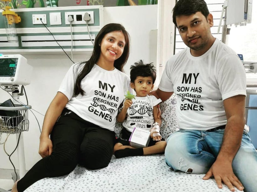 Ayaansh Gupta with his parents