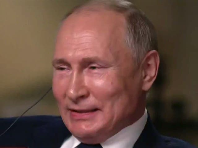 <p>Russian president chuckles after NBC host reads list of suspected assassinations</p>