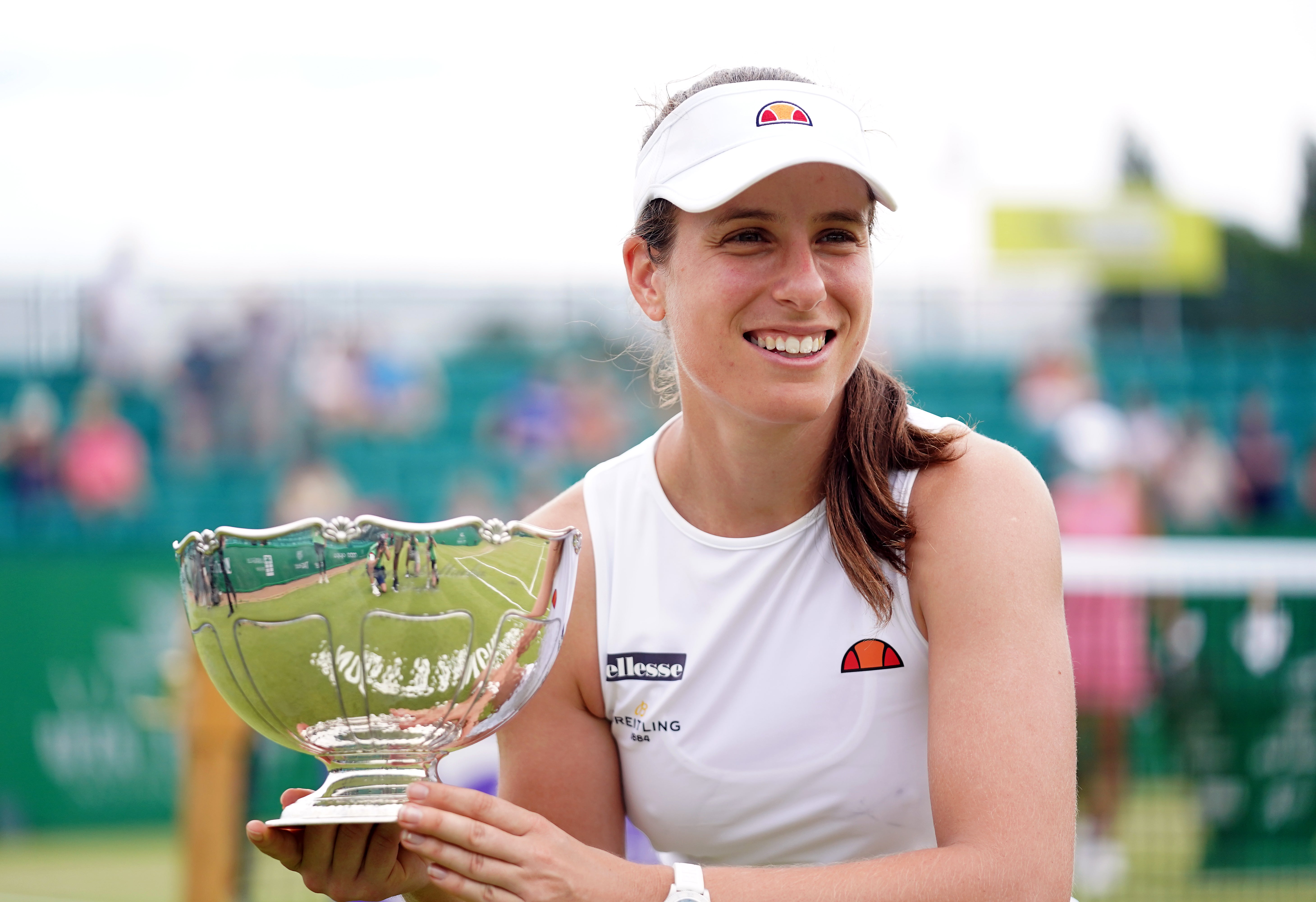 Johanna Konta celebrates her victory in Nottingham