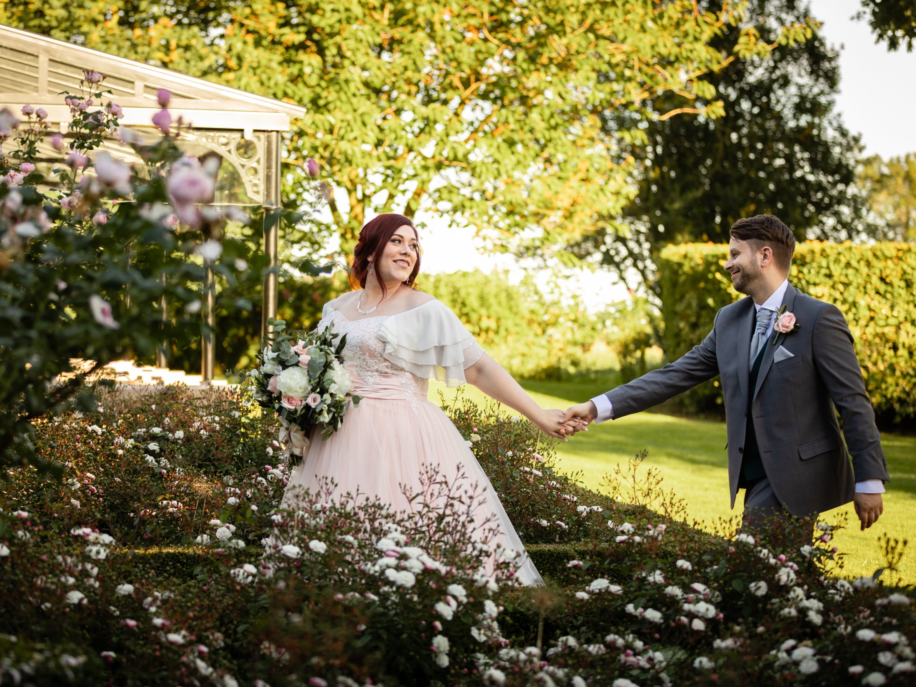 Charlotte and Stephen Wright on their wedding day