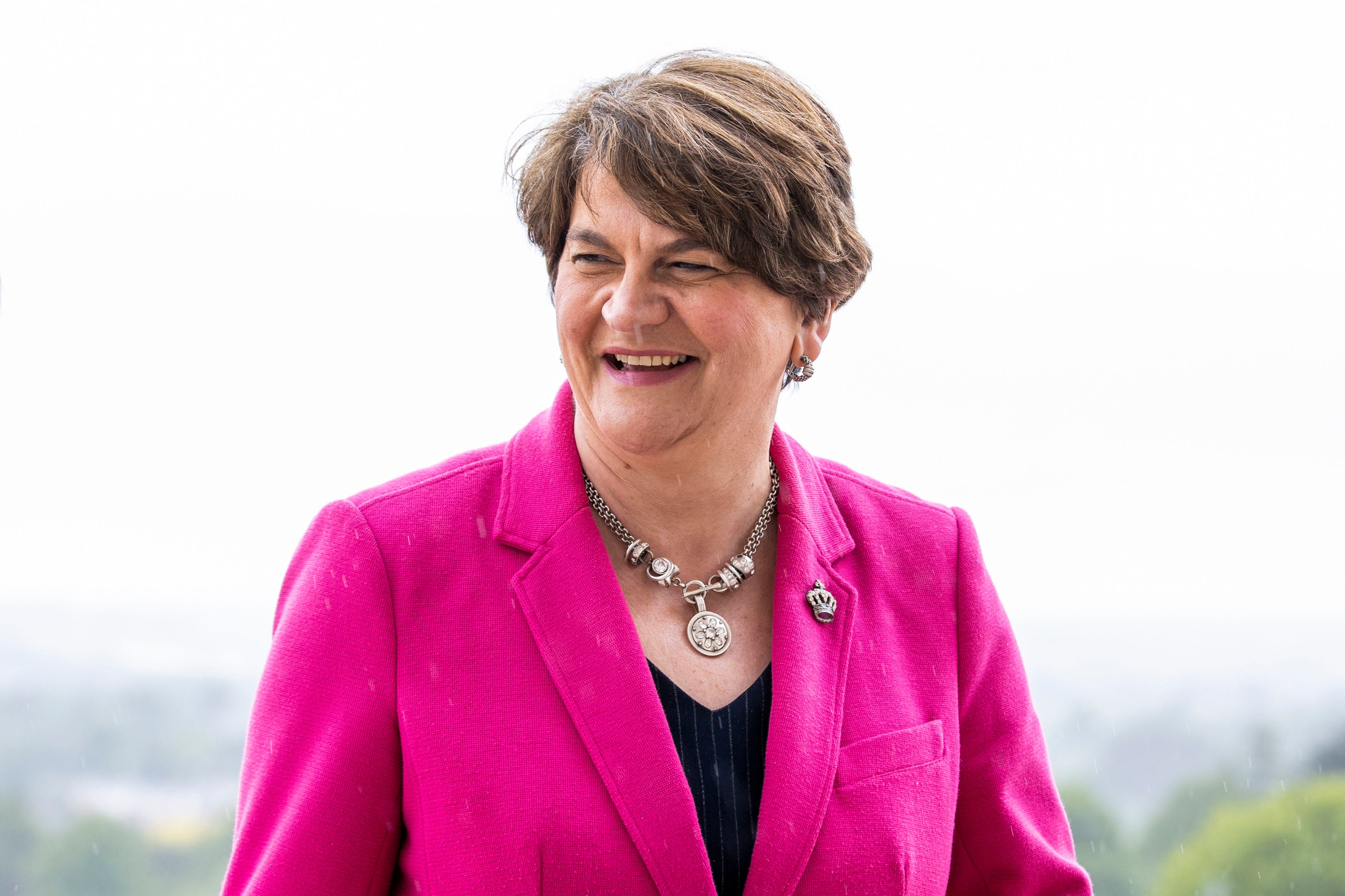 Arlene Foster, looking pretty happy about it