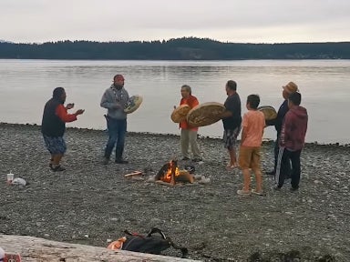 The 7 Generations Steward Society gathered to hold a memorial for 215 children buried at the site of the Kamloops Indian Residential School