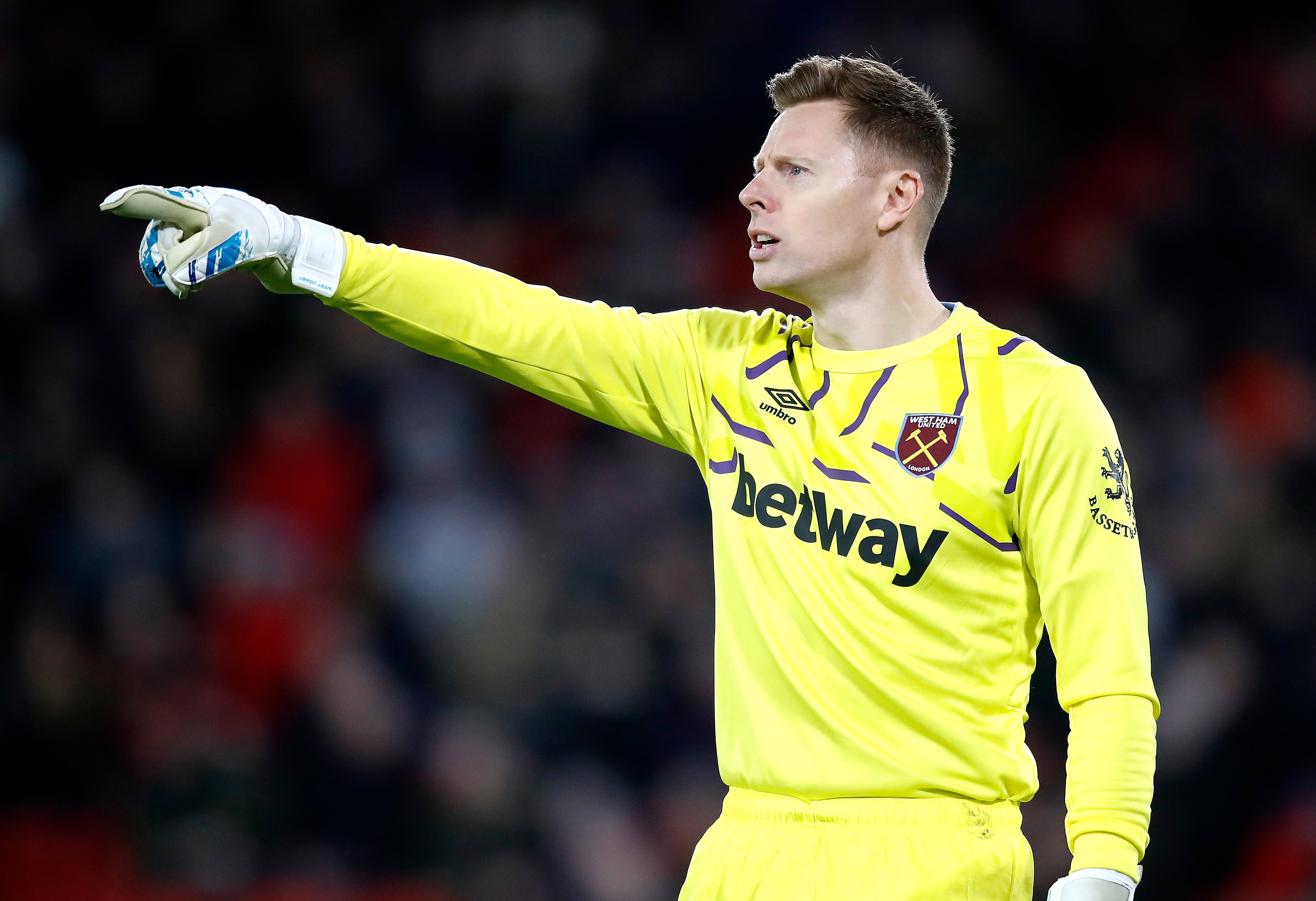 West Ham goalkeeper David Martin