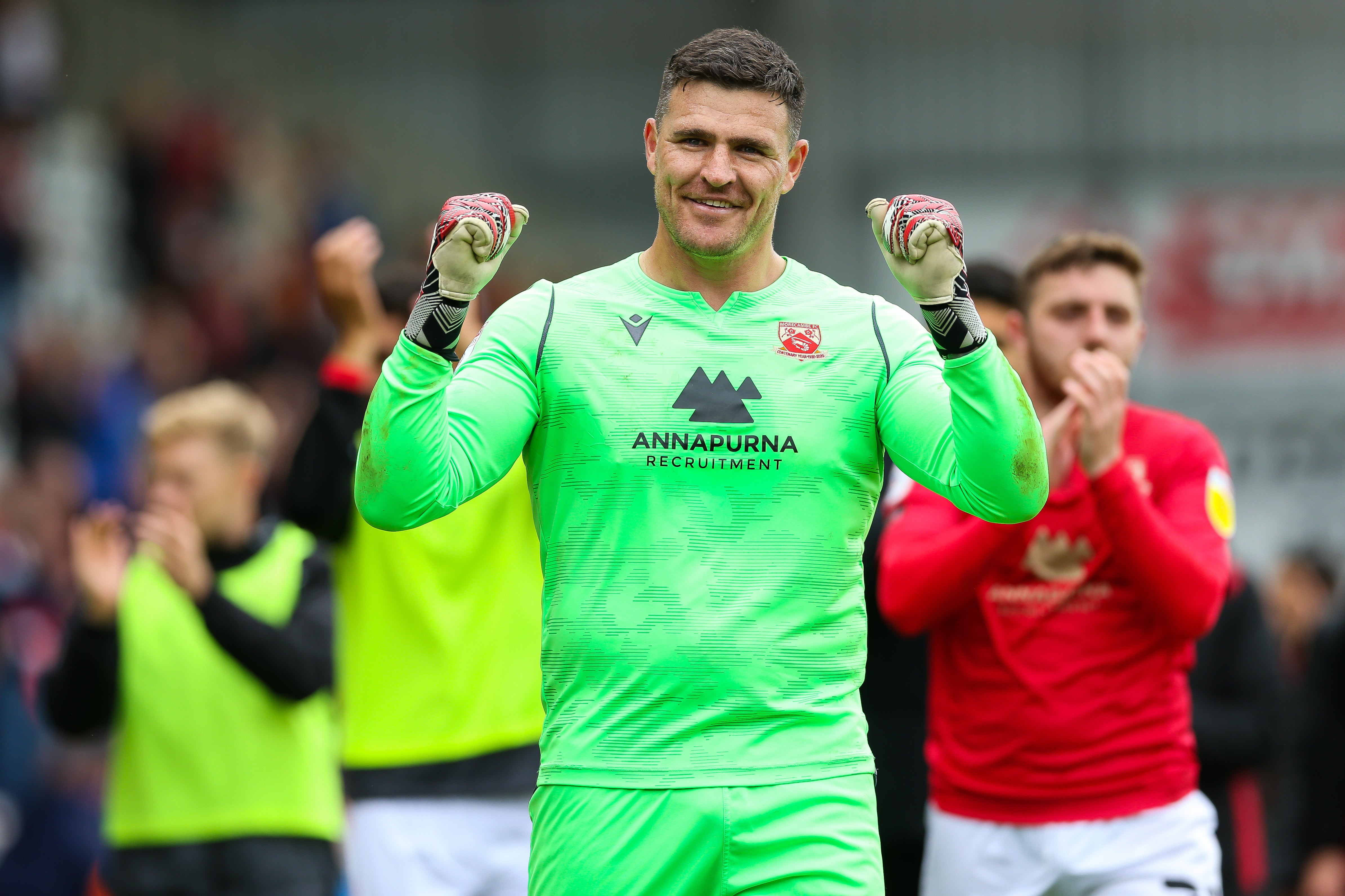 Kyle Letheren has extended his stay at Morecambe