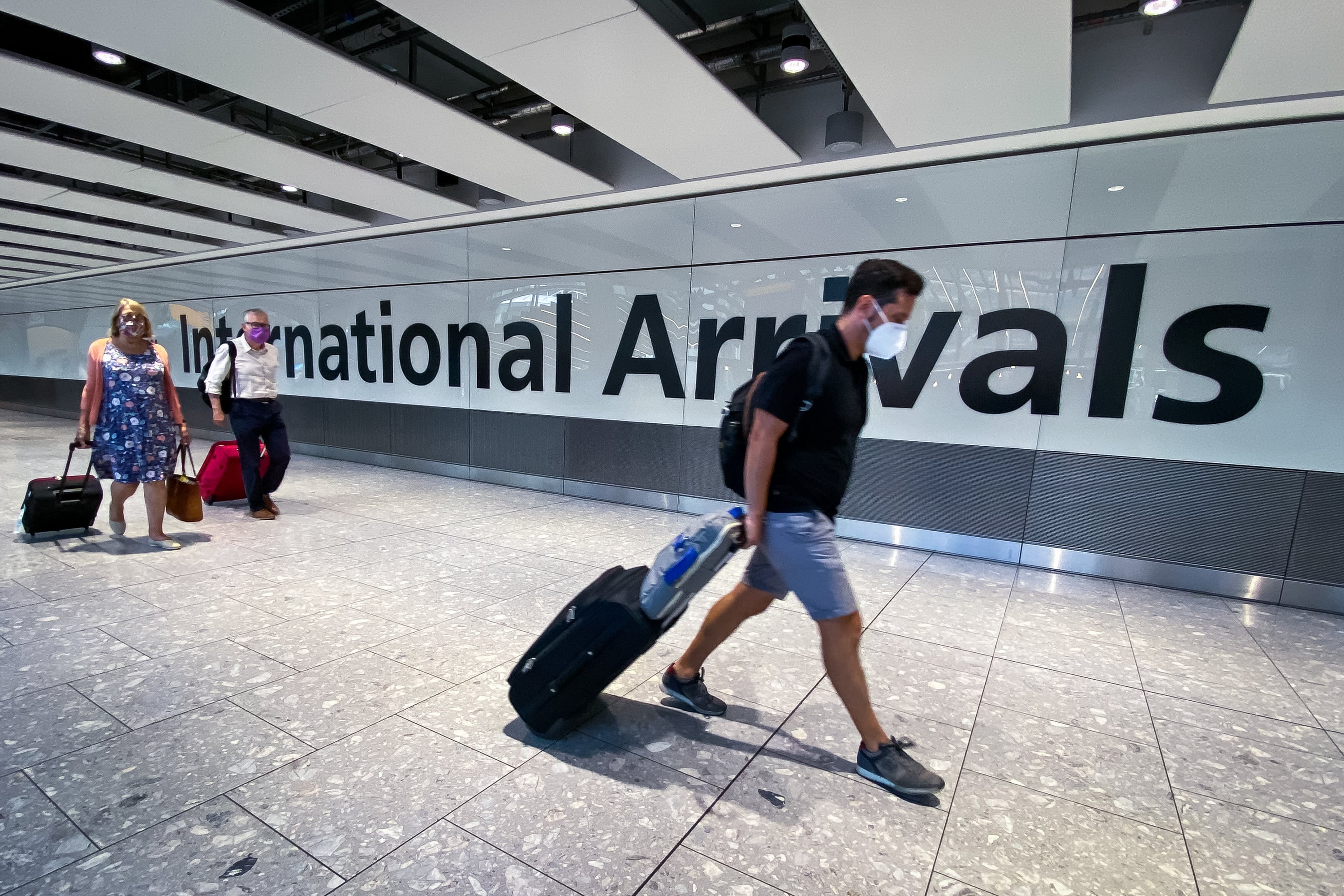 Passengers in an airport