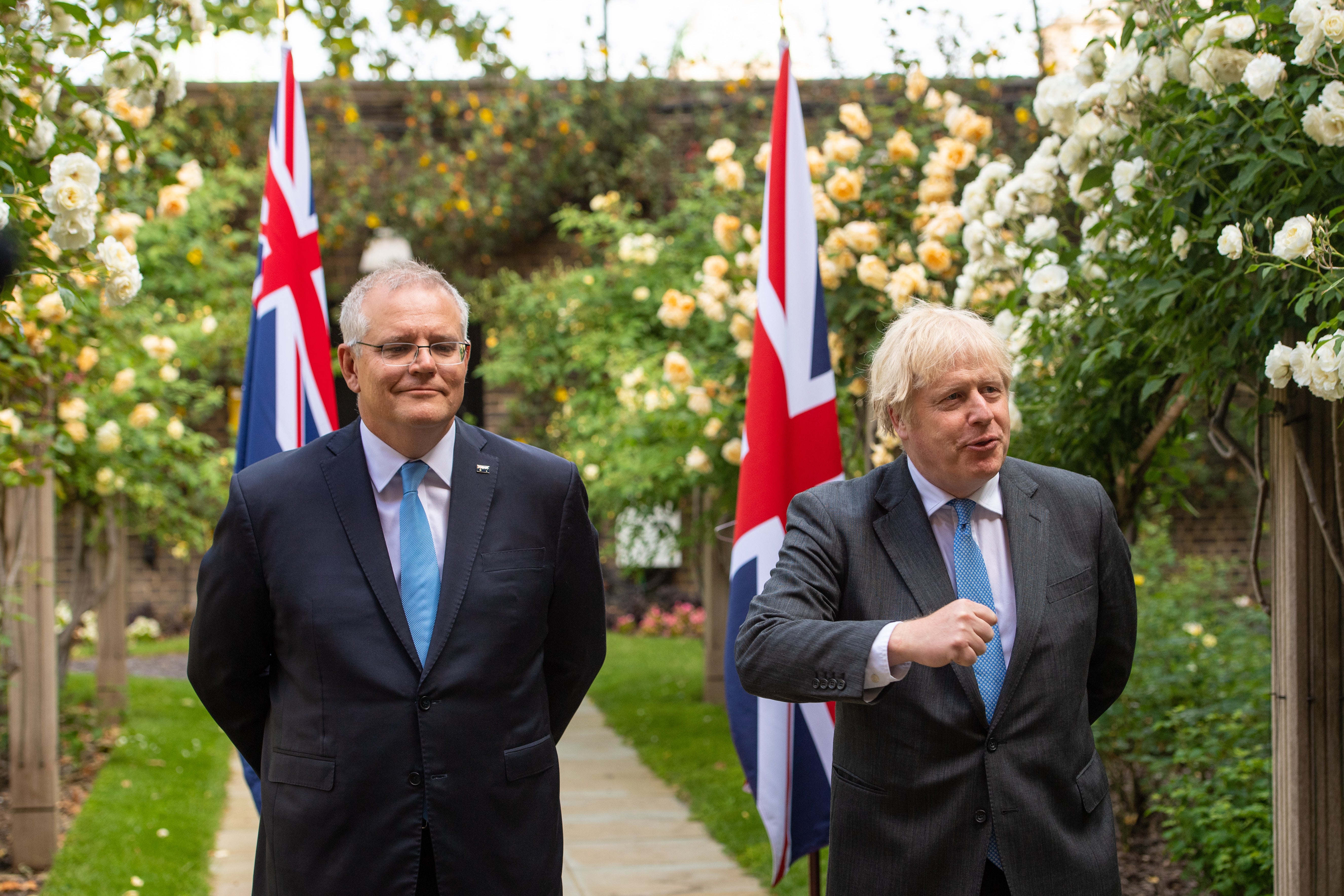 Boris Johnson meets Scott Morrison