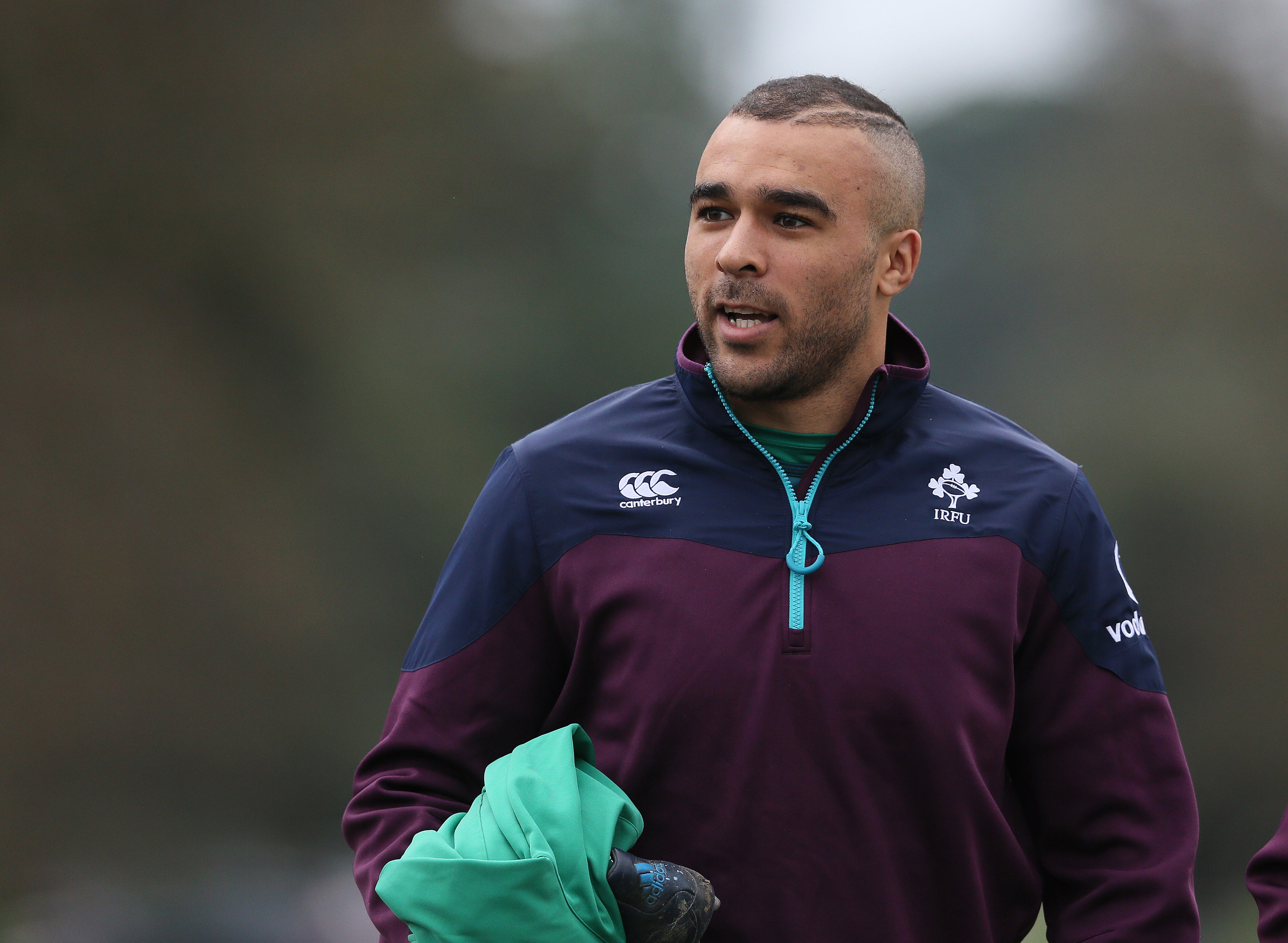 Simon Zebo training with Ireland
