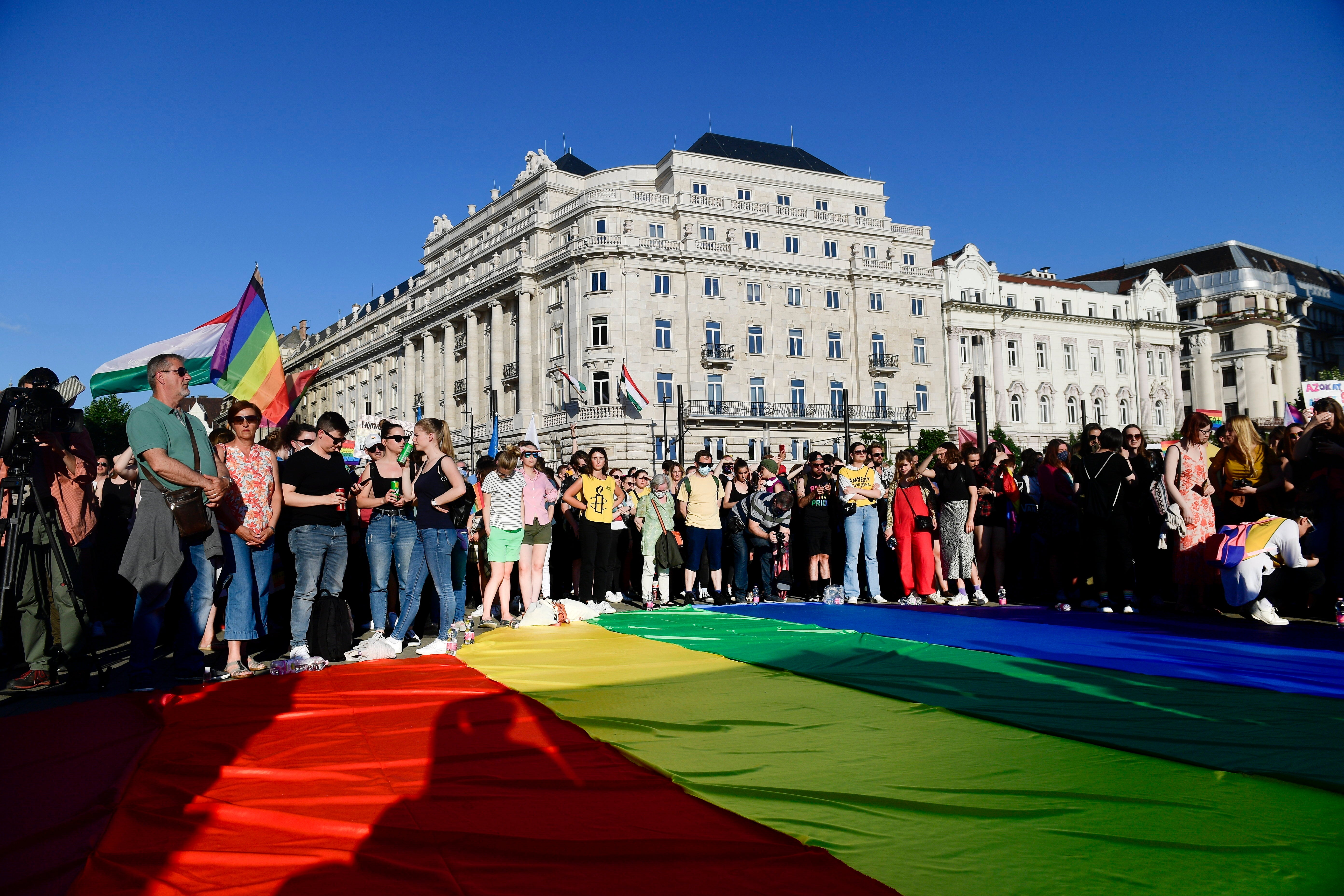 Hungary LGBT Demonstration