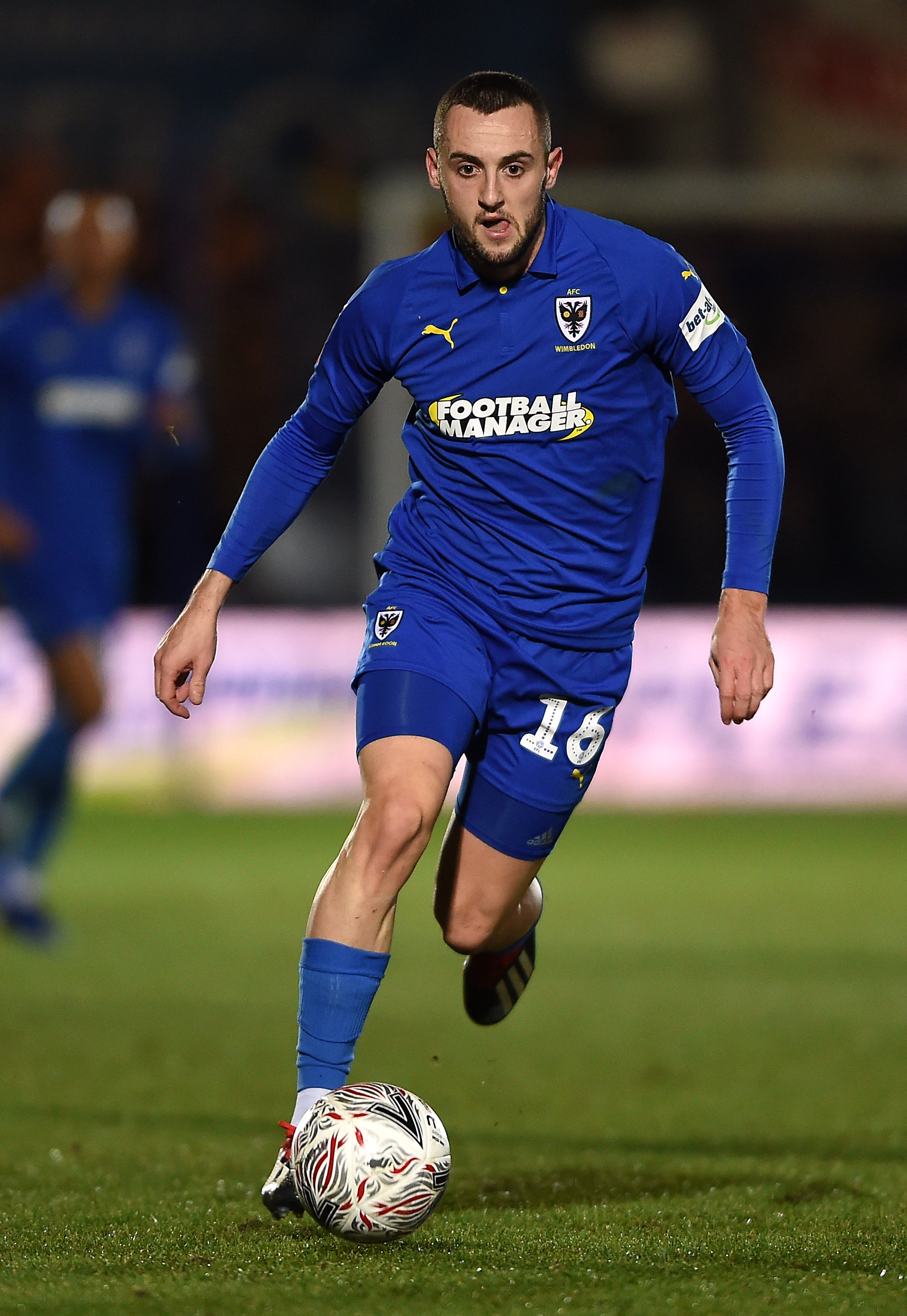 Dylan Connolly in action for AFC Wimbledon