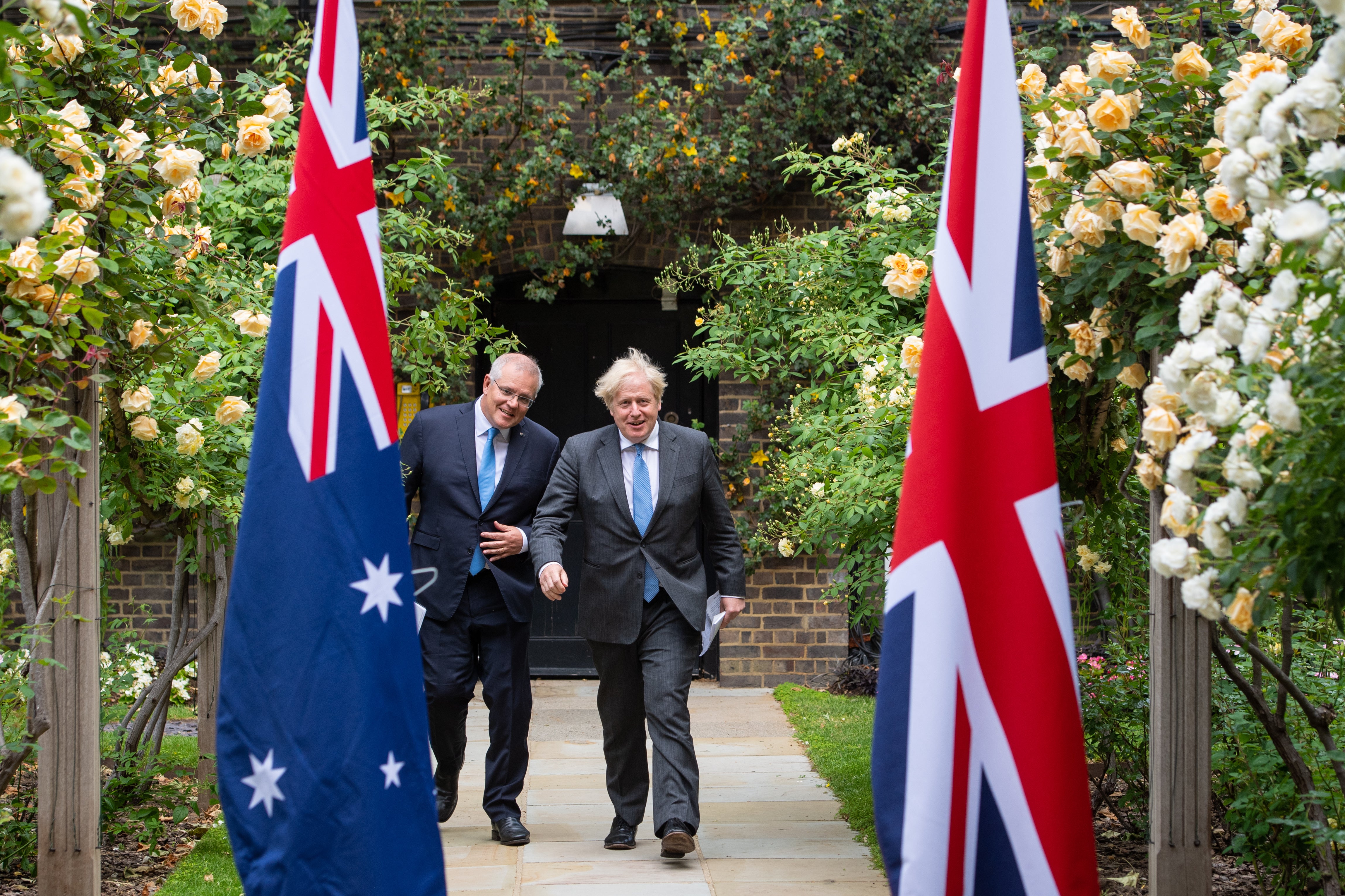 Boris Johnson meets Scott Morrison