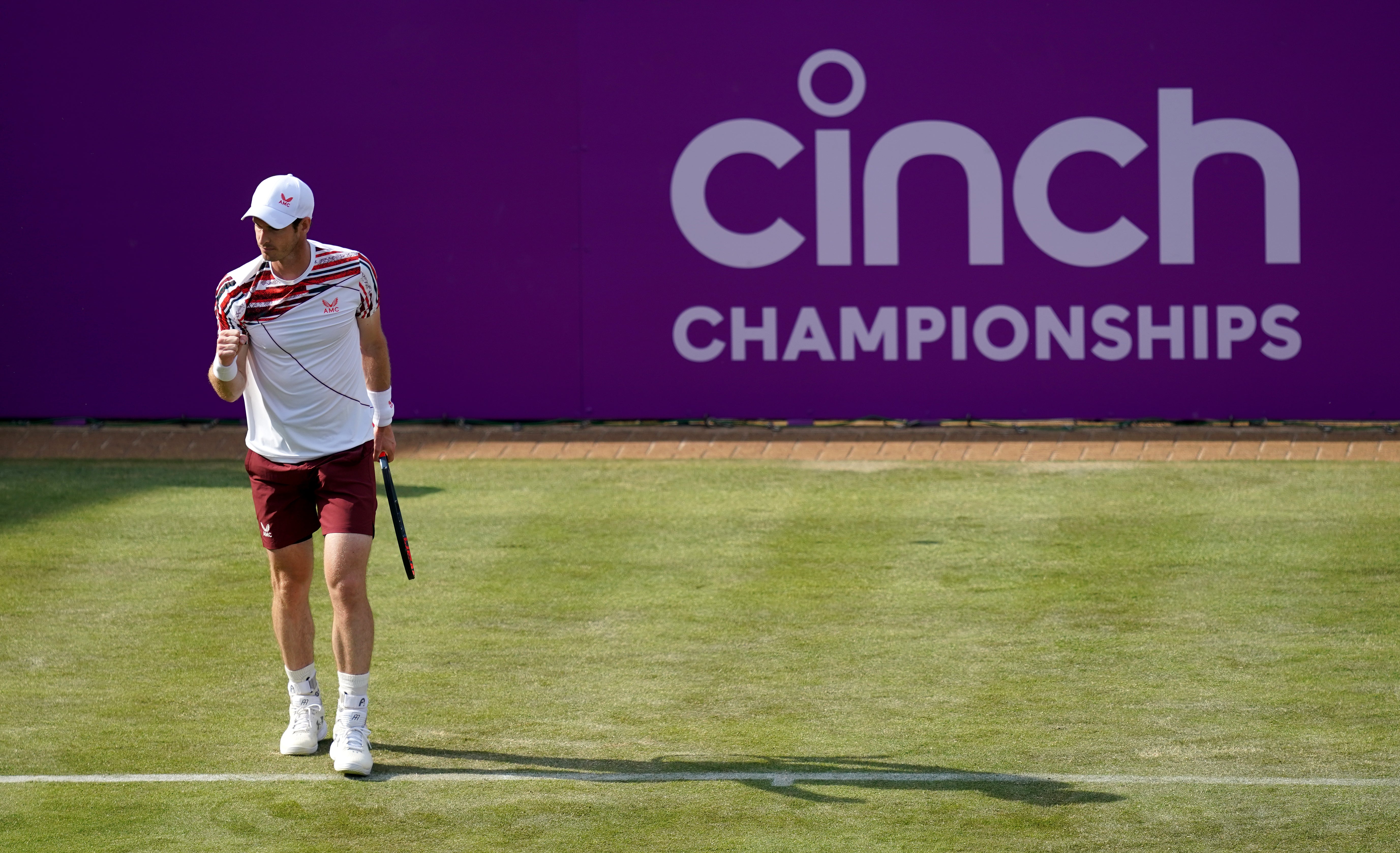 Andy Murray in action at Queen's