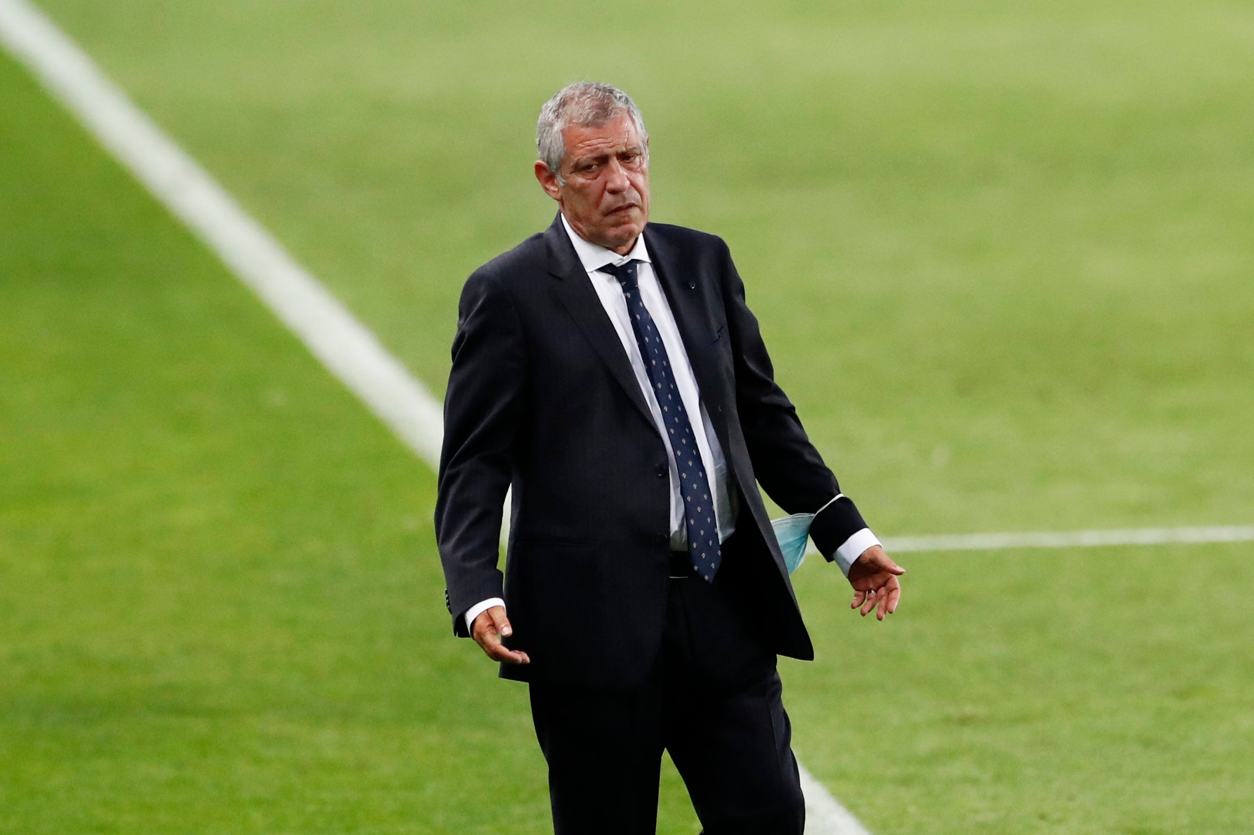 Portugal coach Fernando Santos gestures on the touchline