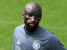 Why is Antonio Rudiger wearing a mask for Germany at Euro 2020