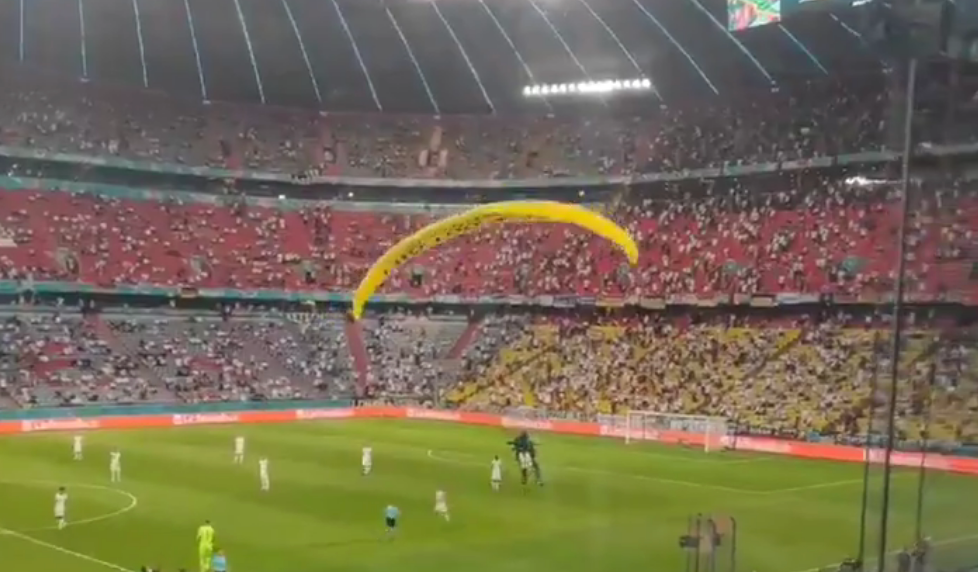 ‘Greenpeace protester’ feared injured after parachuting into France v Germany Euro 2020 match