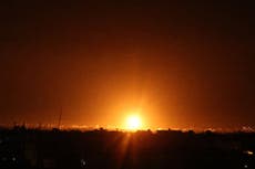 Israel launches airstrikes on Gaza in retaliation for balloons that started fires