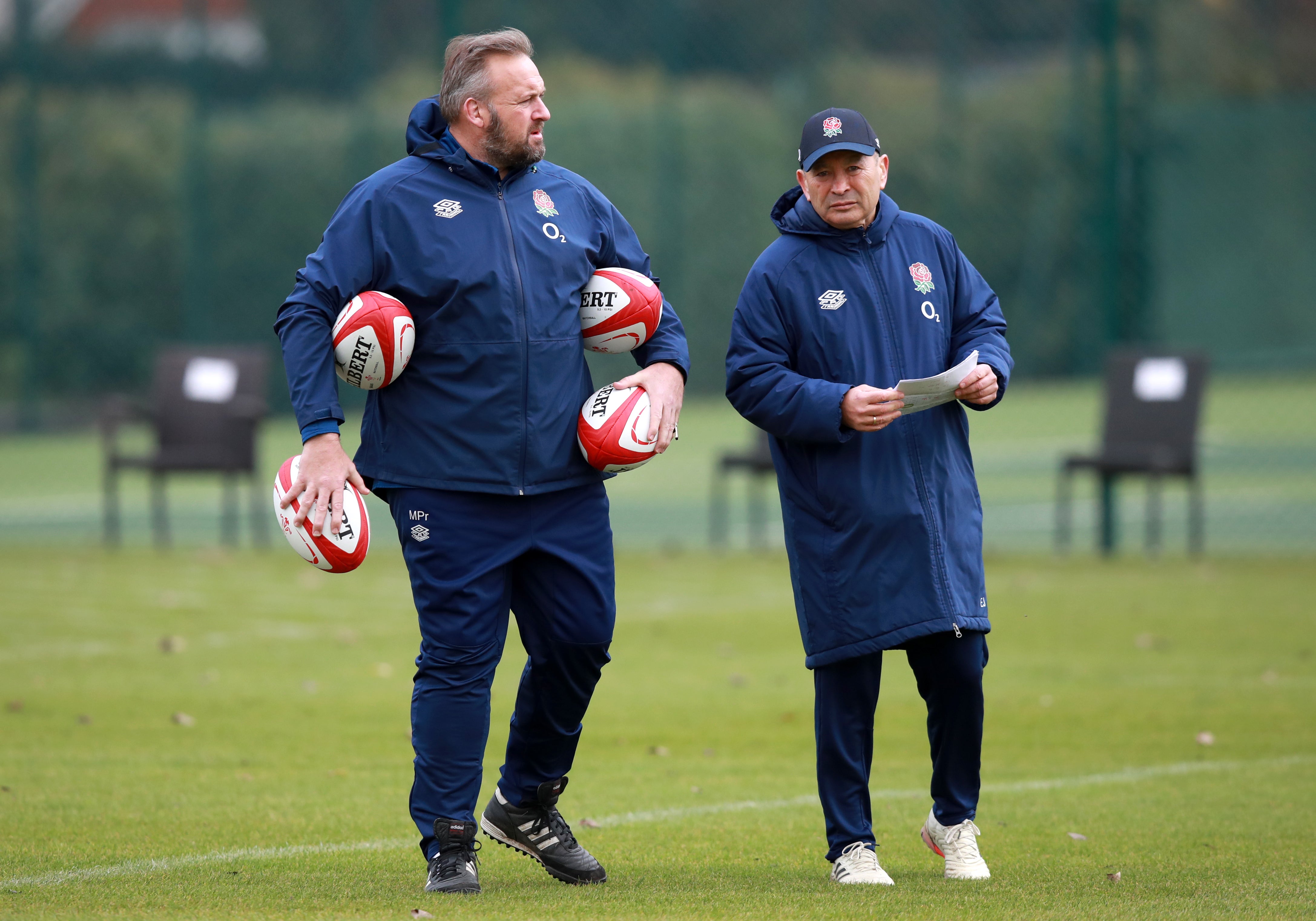 Matt Proudfoot (left) and Eddie Jones (right) are looking at England's next generation of players